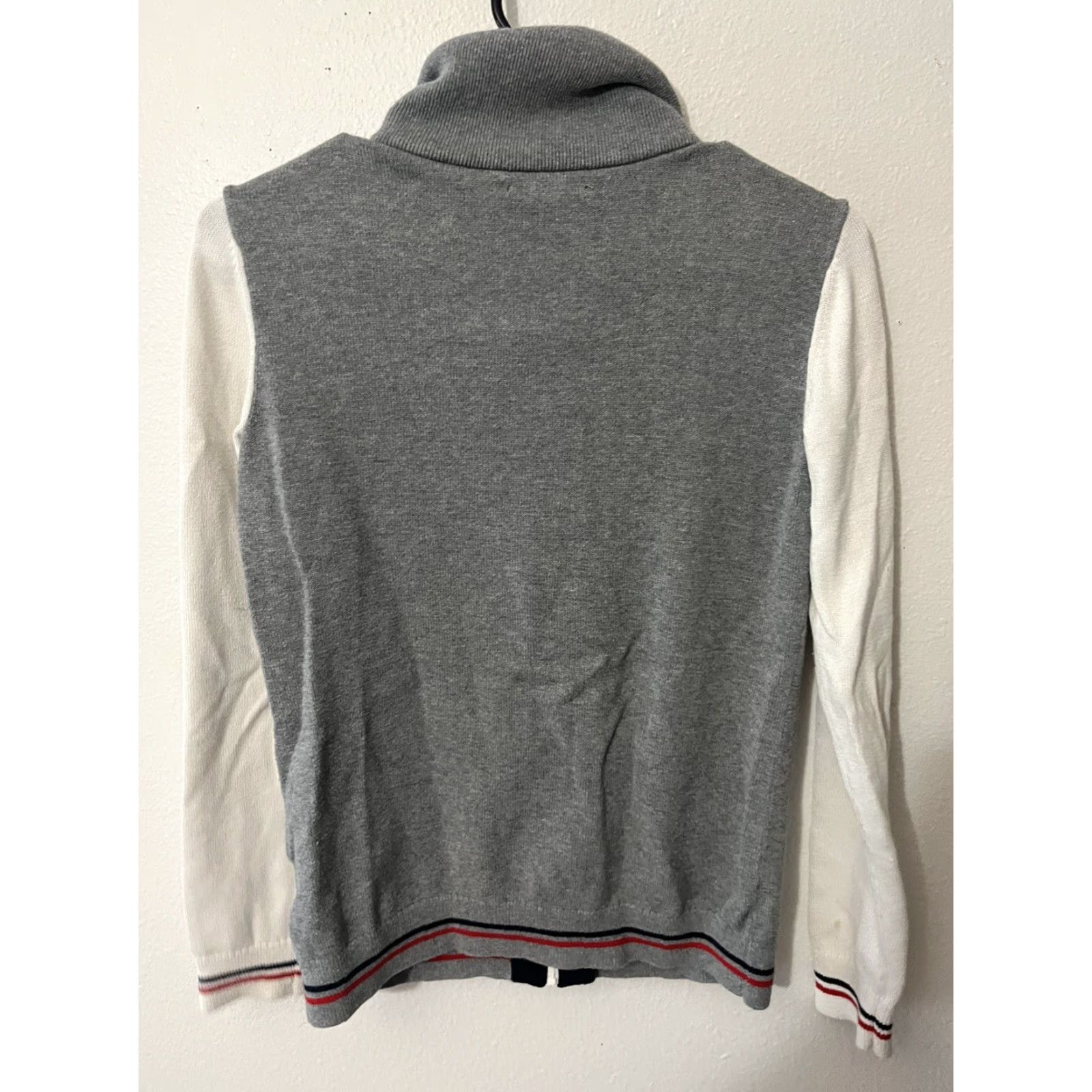 Tommy Hilfiger VINTAGE Tommy Hilfiger Fleece Jacket Women’s Size S Gray & White Full Zip Lightweight Outerwear Size S / US 4 / IT 40 - 4 Thumbnail