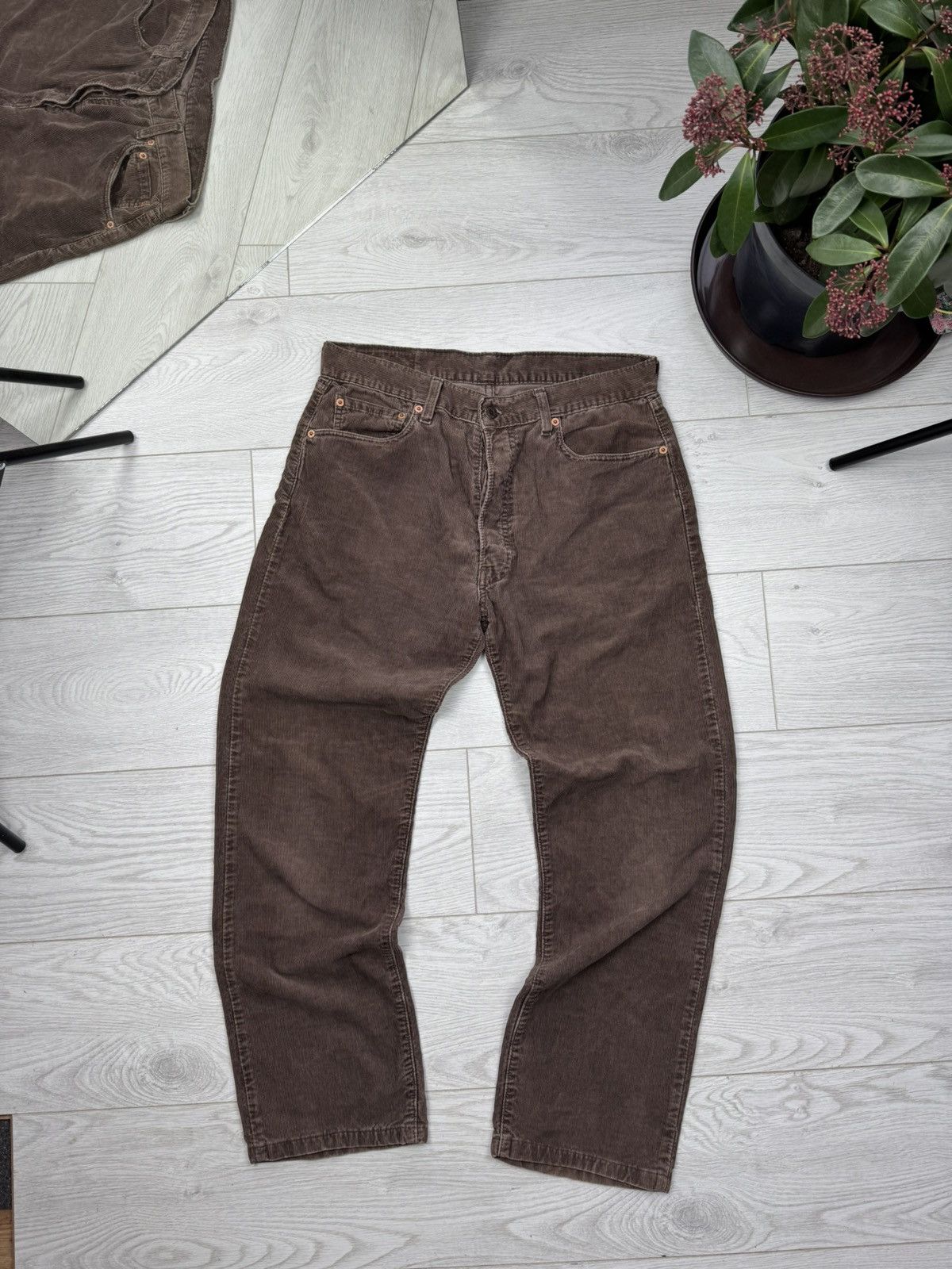 Levi's Levis 90s Vintage Velvet Brown Denim Pants Size US 34 / EU 50 - 4 Thumbnail