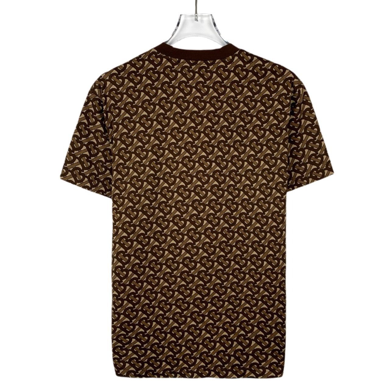Burberry Burberry Logo Monogram Full Print Round-Neck Brown Cotton T- Size US XXS / EU 40 - 2 Thumbnail