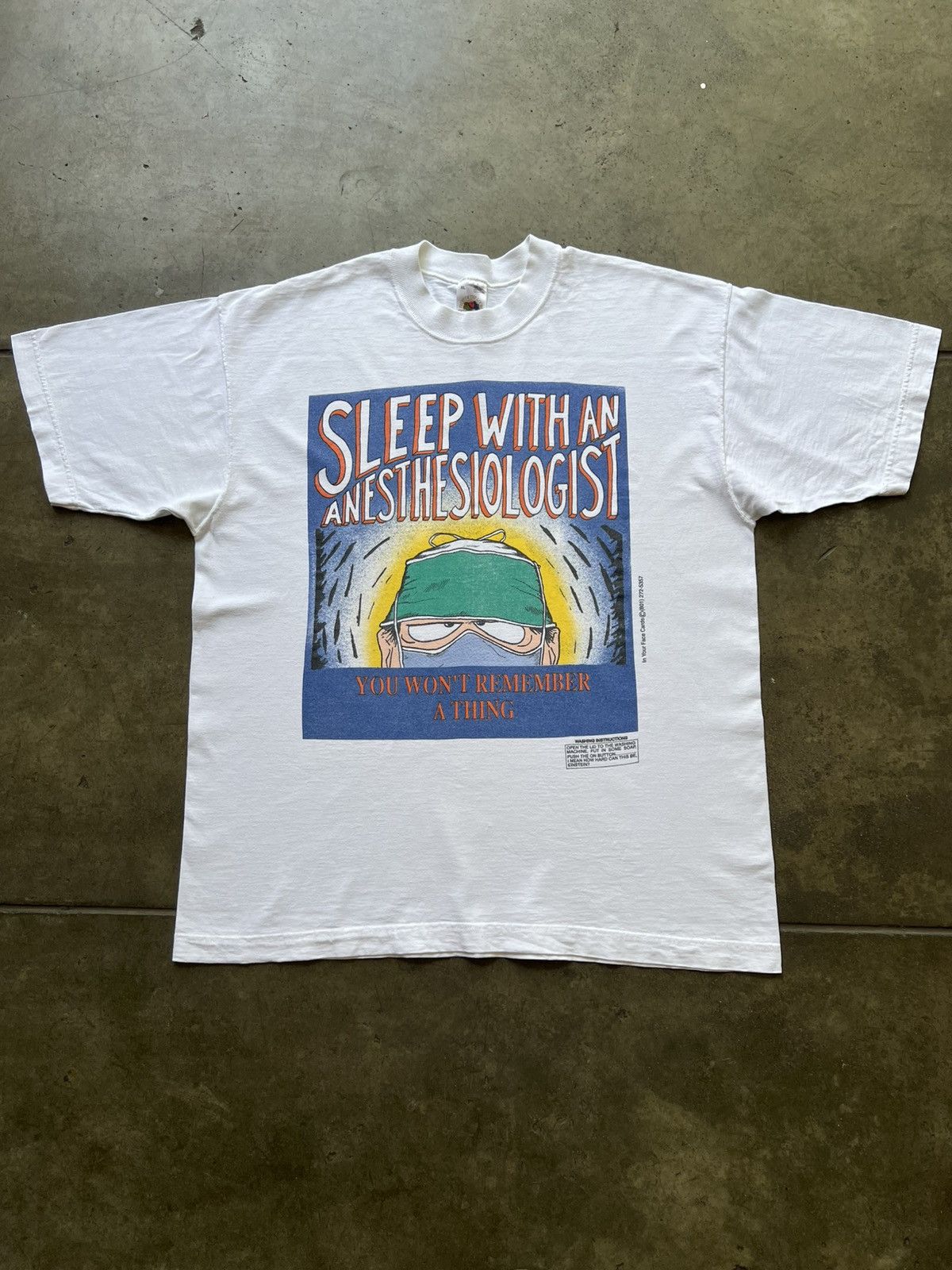 Vintage VTG ‘90s Sleep With An Anaesthesiologist Medicine Tee Shirt Size US XL / EU 56 / 4 - 1 Thumbnail