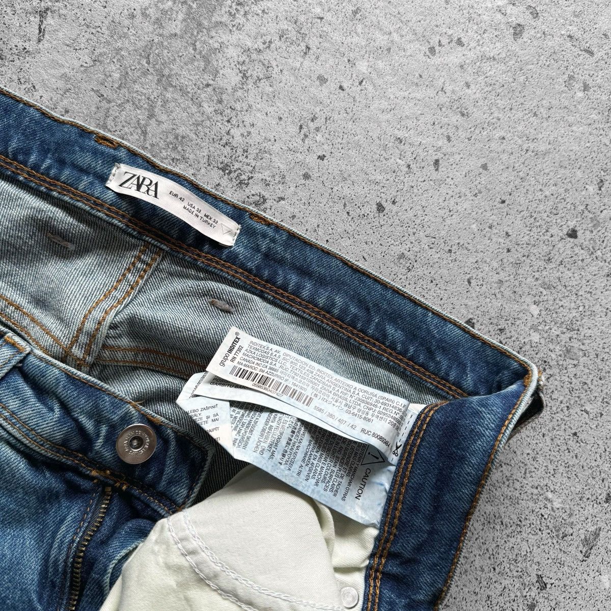 Zara ZARA Man Distressed Slim Fit Jeans Blue Denim Ripped Size US 32 / EU 48 - 5 Thumbnail