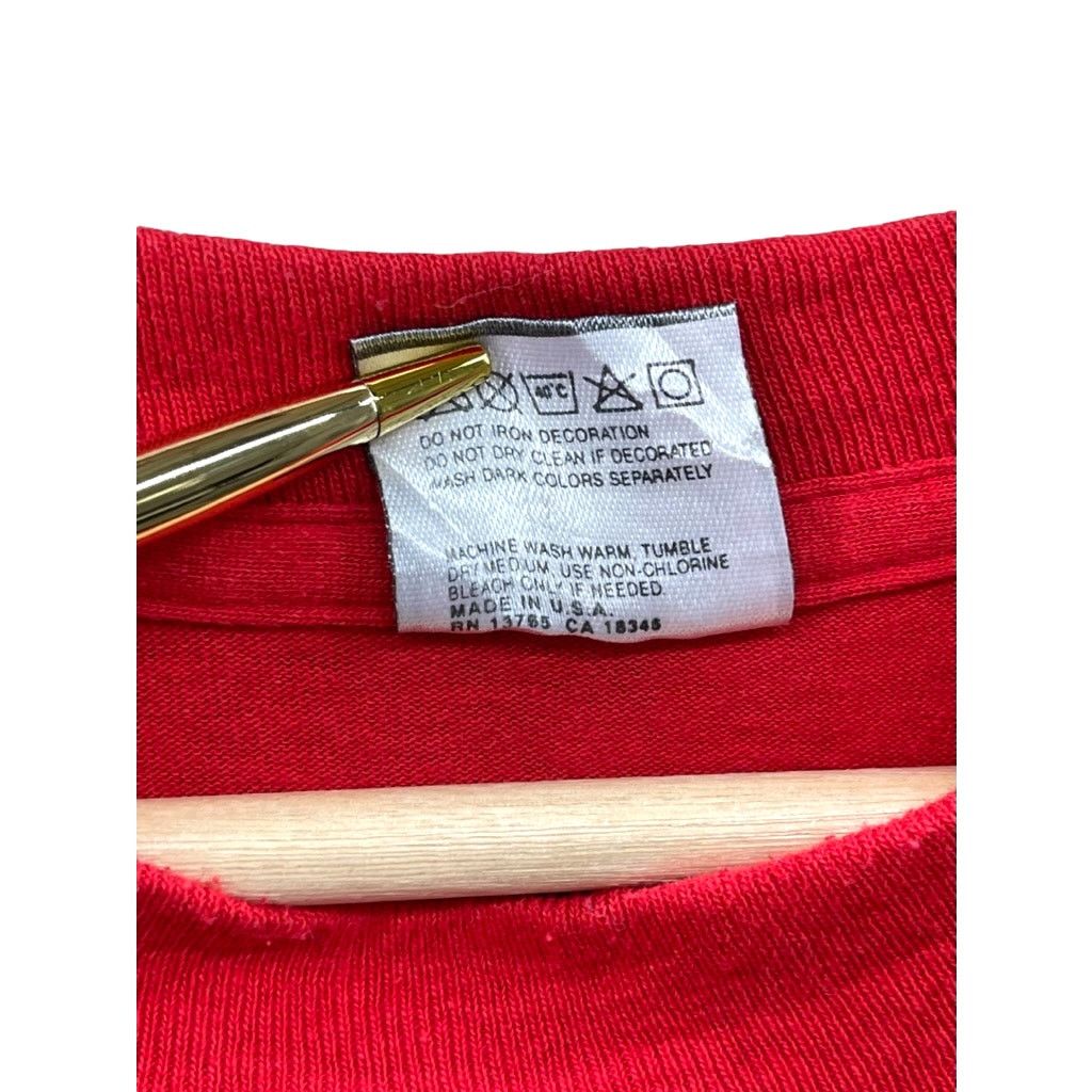 Fruit Of The Loom × Vintage VTG 1990's Nebraska University College Football T-Shirt Size US XL / EU 56 / 4 - 4 Thumbnail