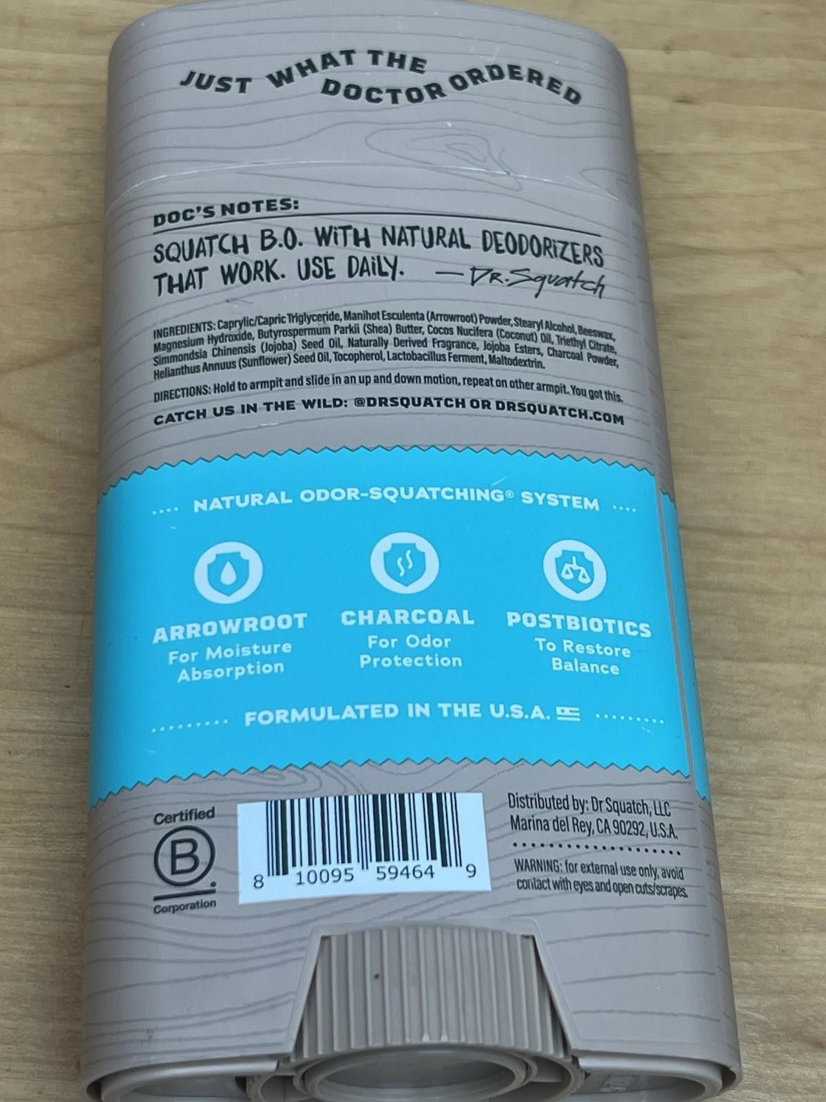 Other DR. Squatch Coconut Castaway Men's Aluminum Free Deodorant Size ONE SIZE - 5 Thumbnail