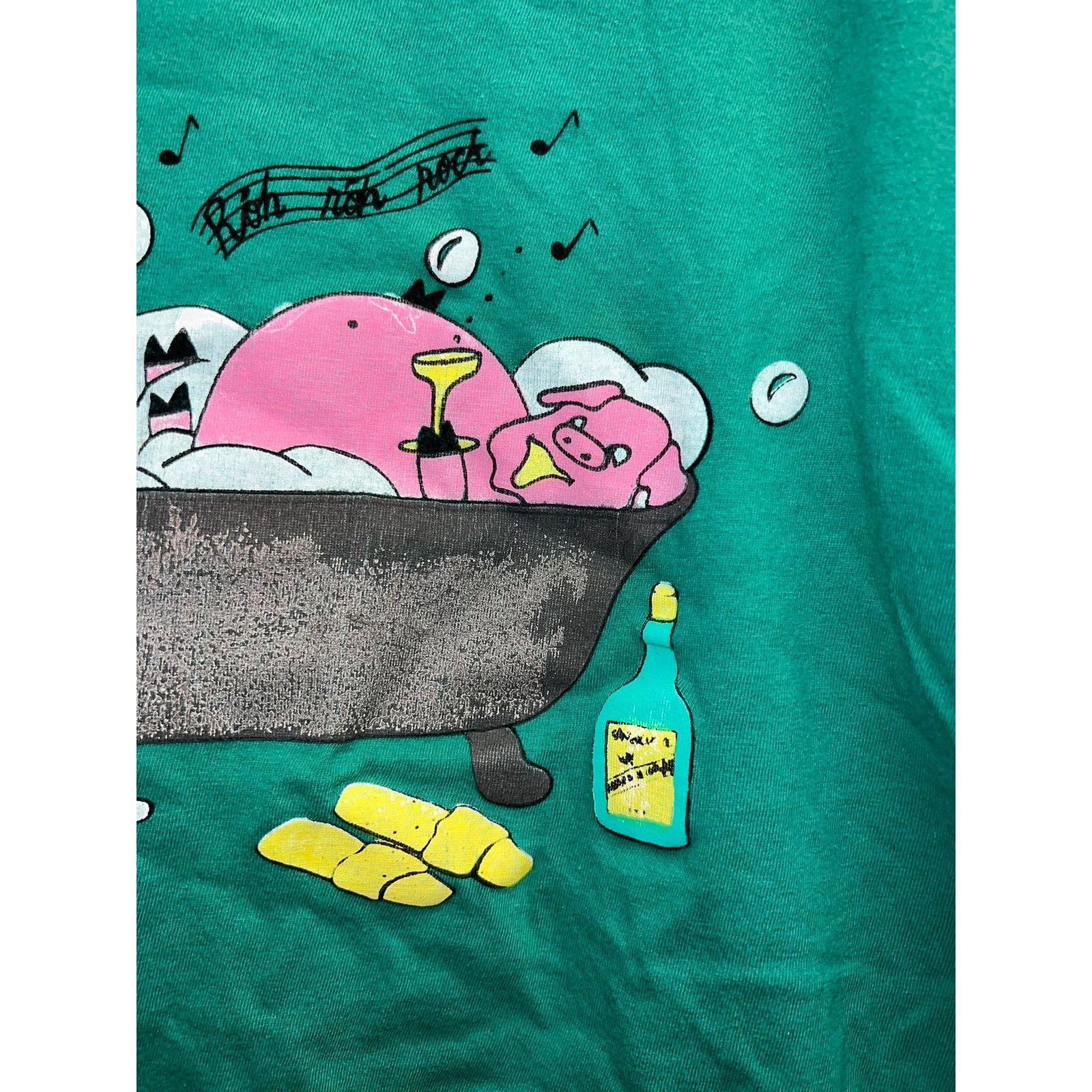Vintage Womens Vintage Pig Shirt Cartoon Rock Pigs Animal Tee 90s XL Size XL / US 12-14 / IT 48-50 - 5 Thumbnail