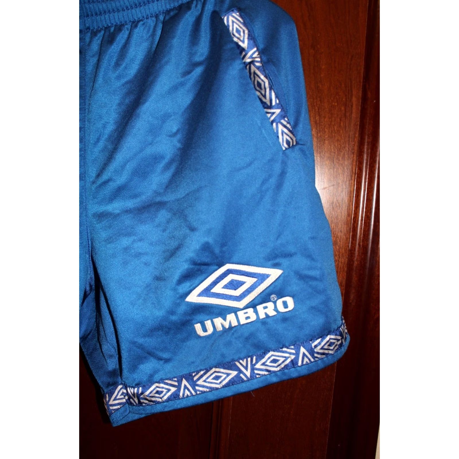 Umbro VINTAGE Umbro Running shorts Blue Polyester - size L/M - 1990s - Men's? Size US 33 - 2 Thumbnail