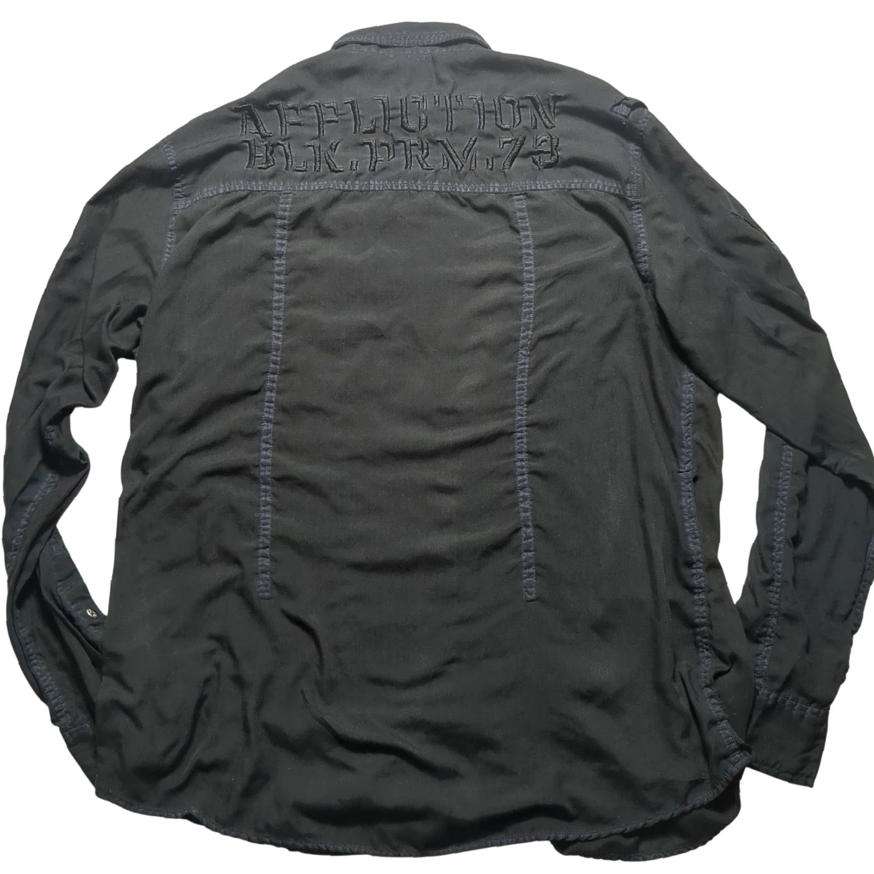 Affliction Affliction Black Premium Button-Down Shirt Embroidered Long Sleeve 2XL Mens Black Size US XXL / EU 58 / 5 - 2 Thumbnail
