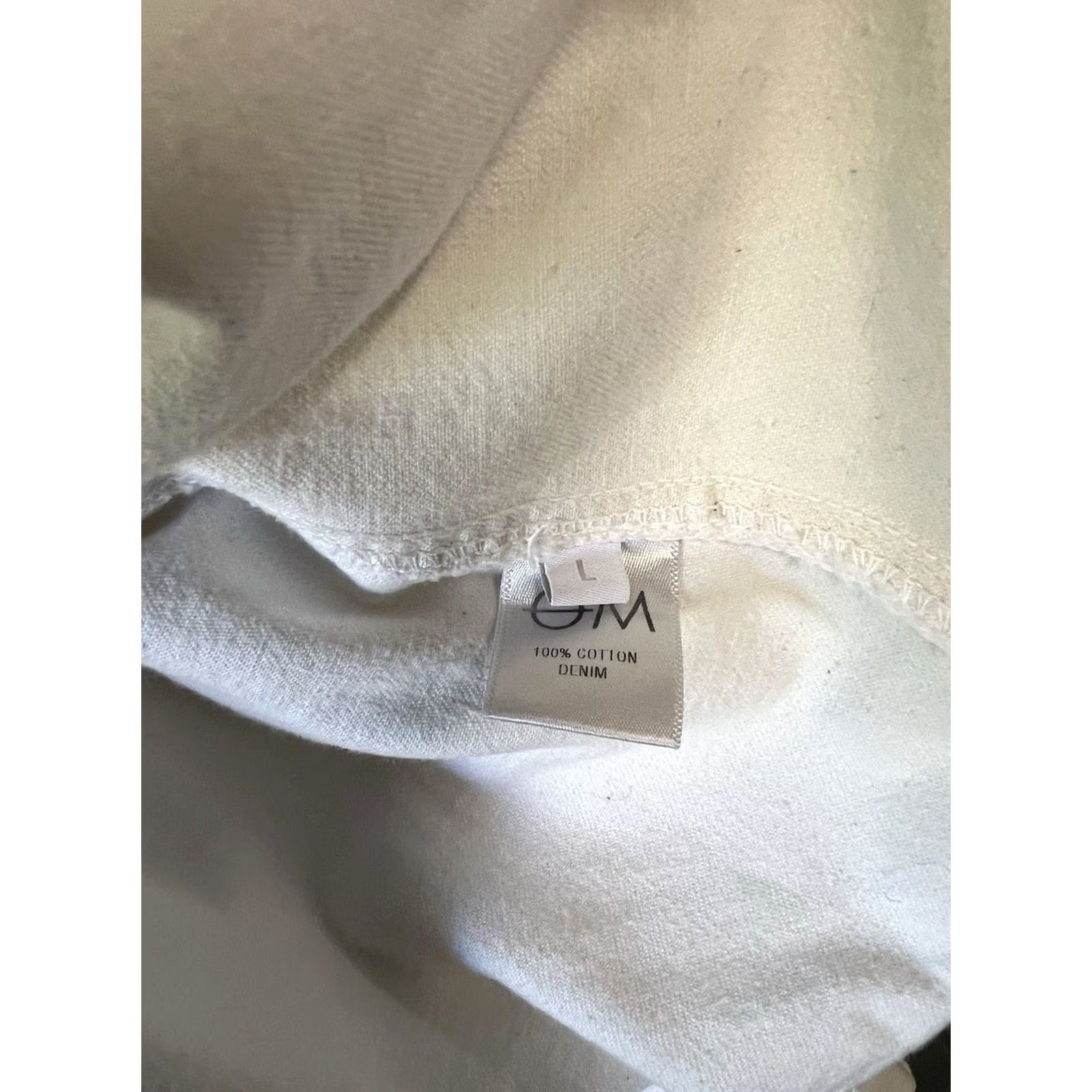 Vintage Objects Without Meaning Womens Jacket Shirt Denim White L Size Size L / US 10 / IT 46 - 4 Thumbnail