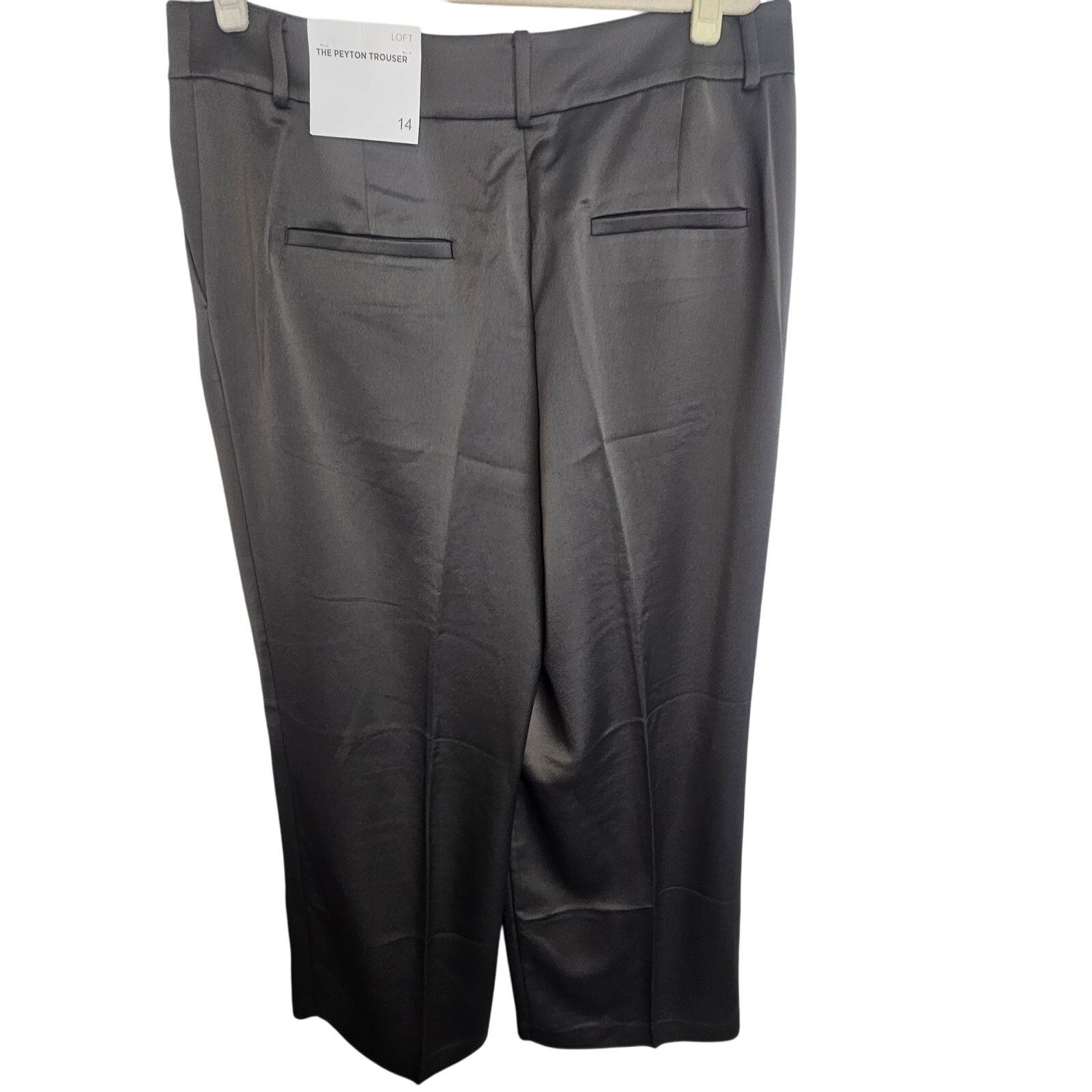 Loft LOFT Womens Peyton Pleated Wide Leg Trousers Dress Pants 14 Size 36" / US 14 / IT 50 - 6 Thumbnail
