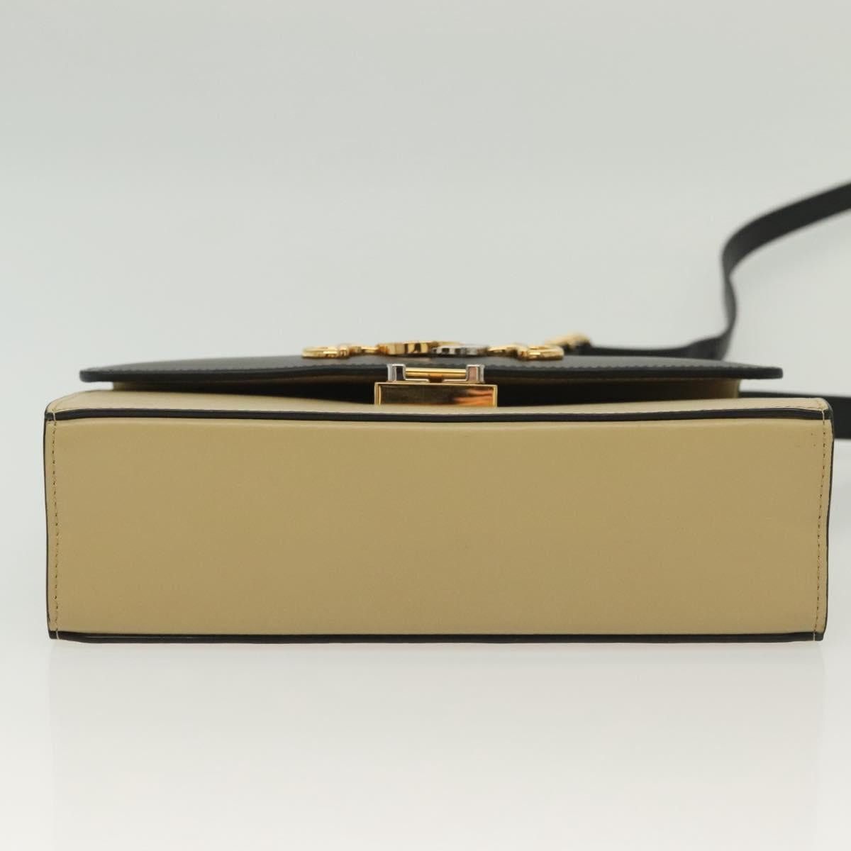 Gucci GUCCI Horsebit Zumi Shoulder Bag Leather Beige Gold Silver Size ONE SIZE - 9 Thumbnail