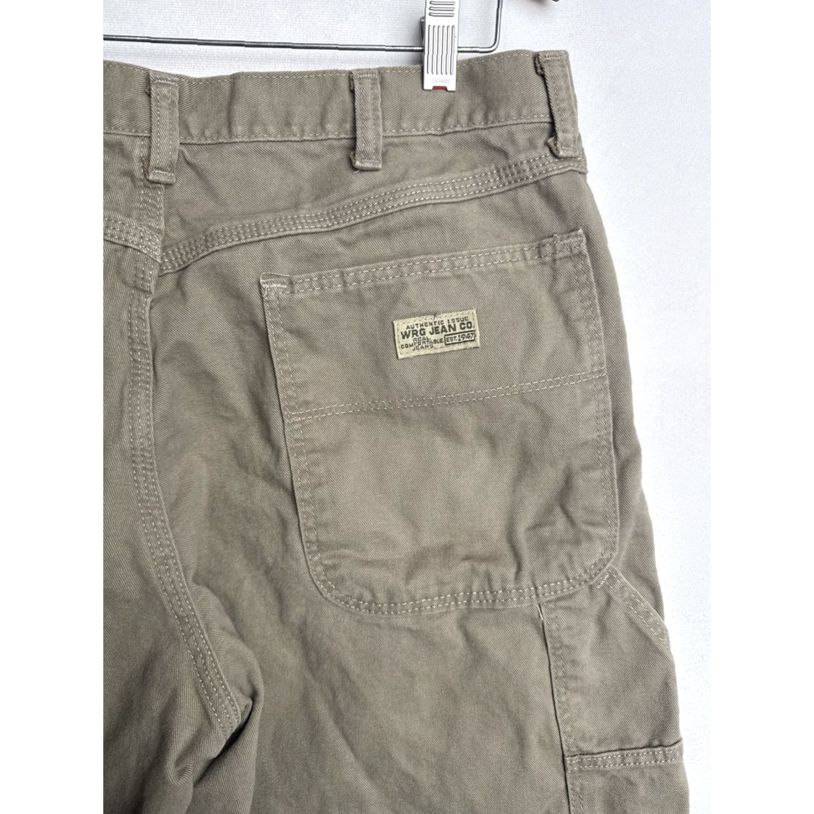 Wrangler VINTAGE Wrangler Jeans Mens 34X32 Tan Cowboy Cut Denim Pants Western Work Logo Jeans Mens Regular Tan Cowboy Cut Western Theme Size US 34 / EU 50 - 5 Thumbnail