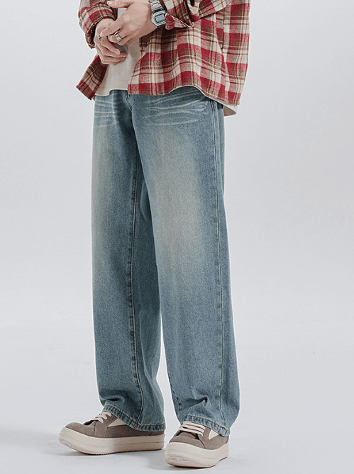 Japanese Brand American washed blue vintage distressed jeans y2k Size US 32 / EU 48 - 2 Thumbnail
