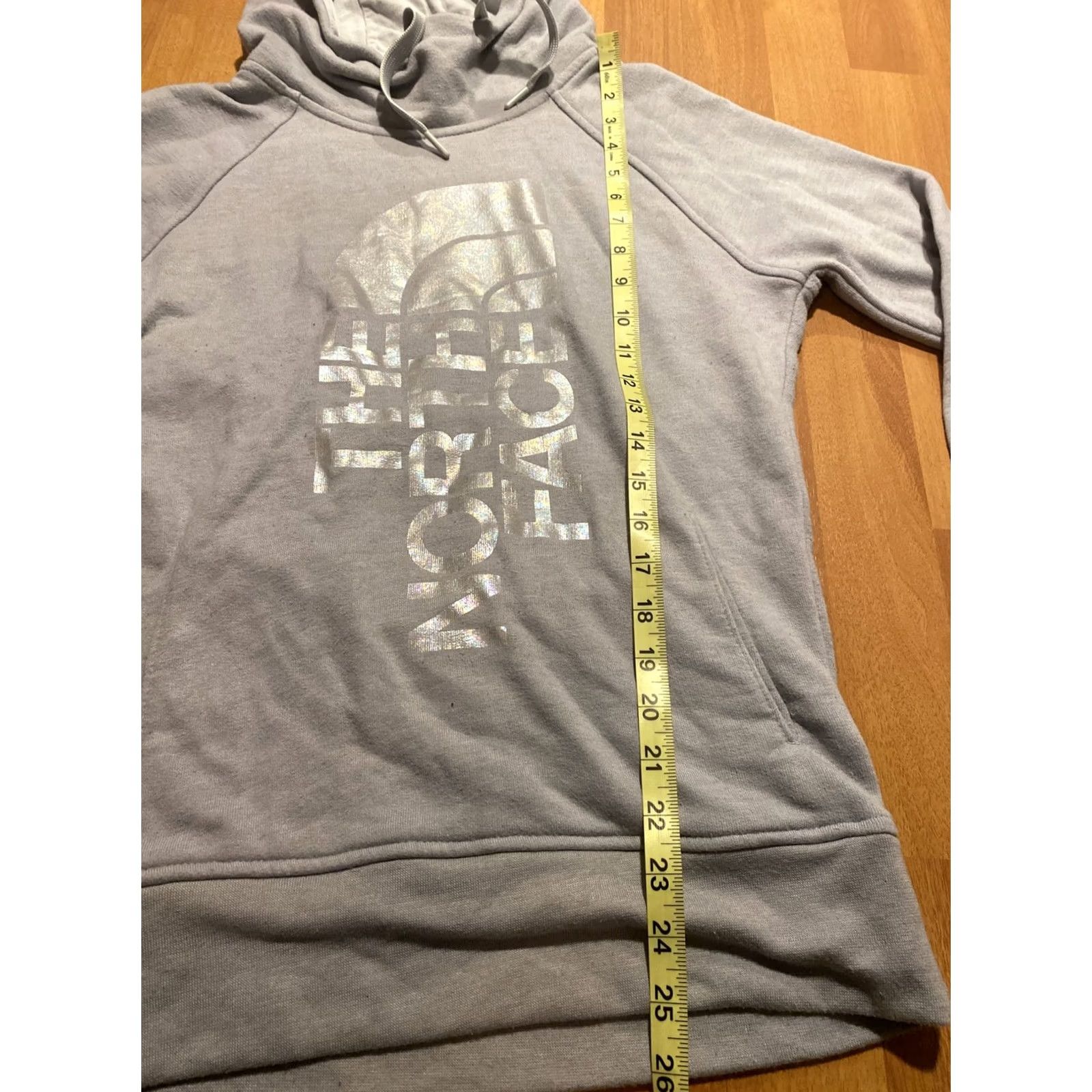 The North Face The North Face Hoodie Sweatshirt Gray Womens Pullover Size S Hooded Big Logo Size S / US 4 / IT 40 - 4 Thumbnail