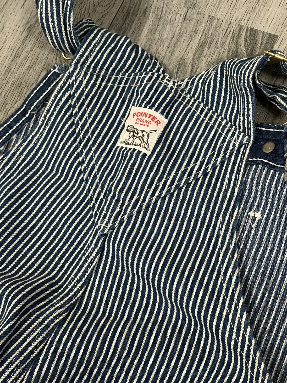 Pointer POINTER BRAND Hickory Striped Blue Women's Denim Overalls Size 28" / US 6 / IT 42 - 5 Thumbnail