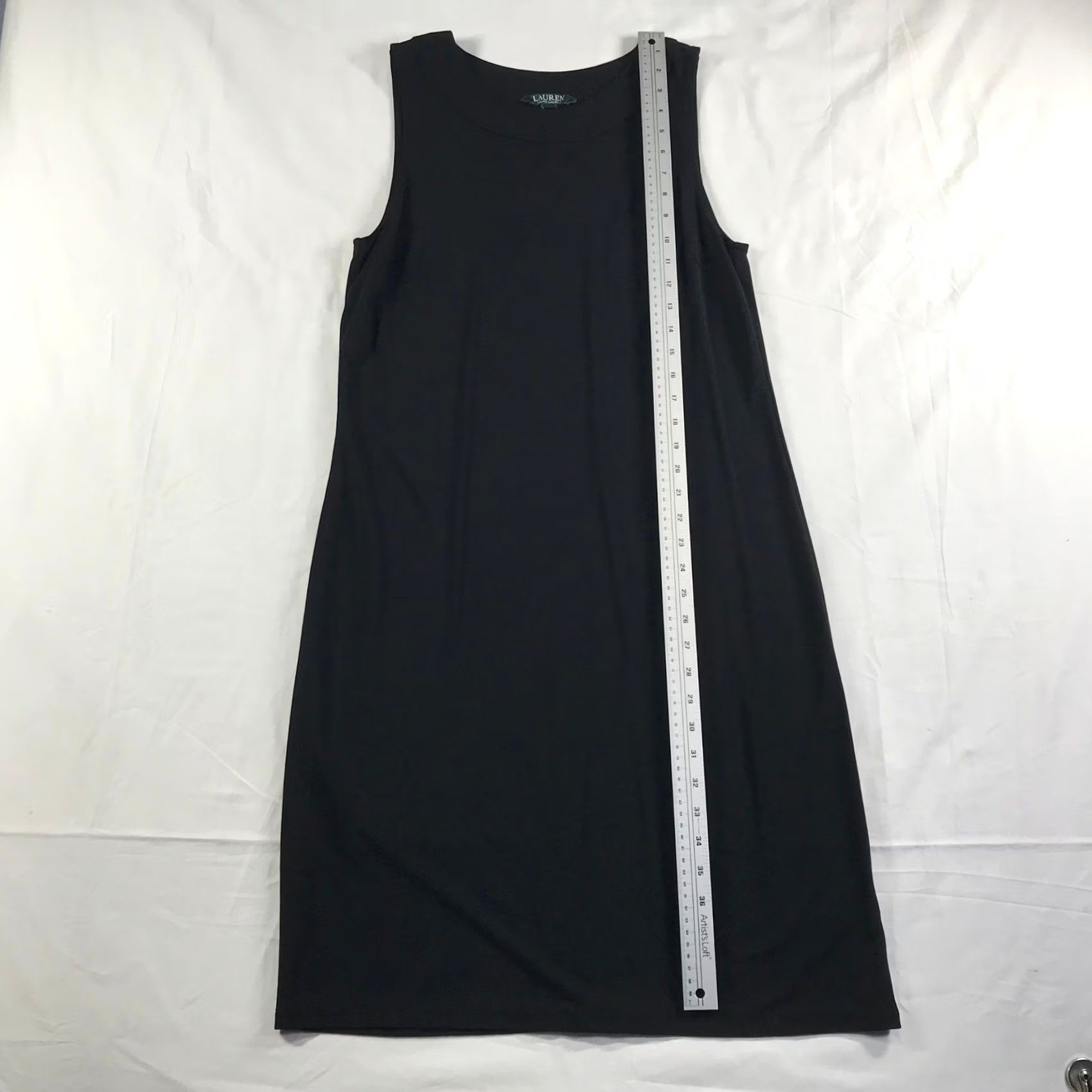 Ralph Lauren Lauren Ralph Lauren Black Sleeveless Shift Dress Crew Neck Size L Viscose Blend Size L / US 10 / IT 46 - 2 Thumbnail