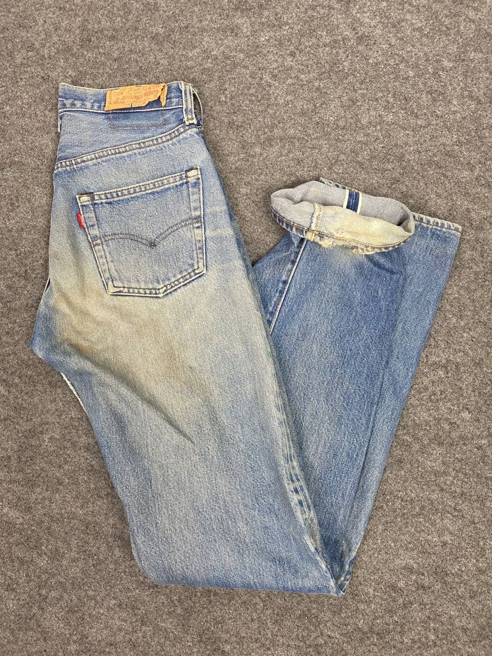 image of Vintage Levis 501 Selvedge Distressed Denim Nice Design, Men's (Size 28)