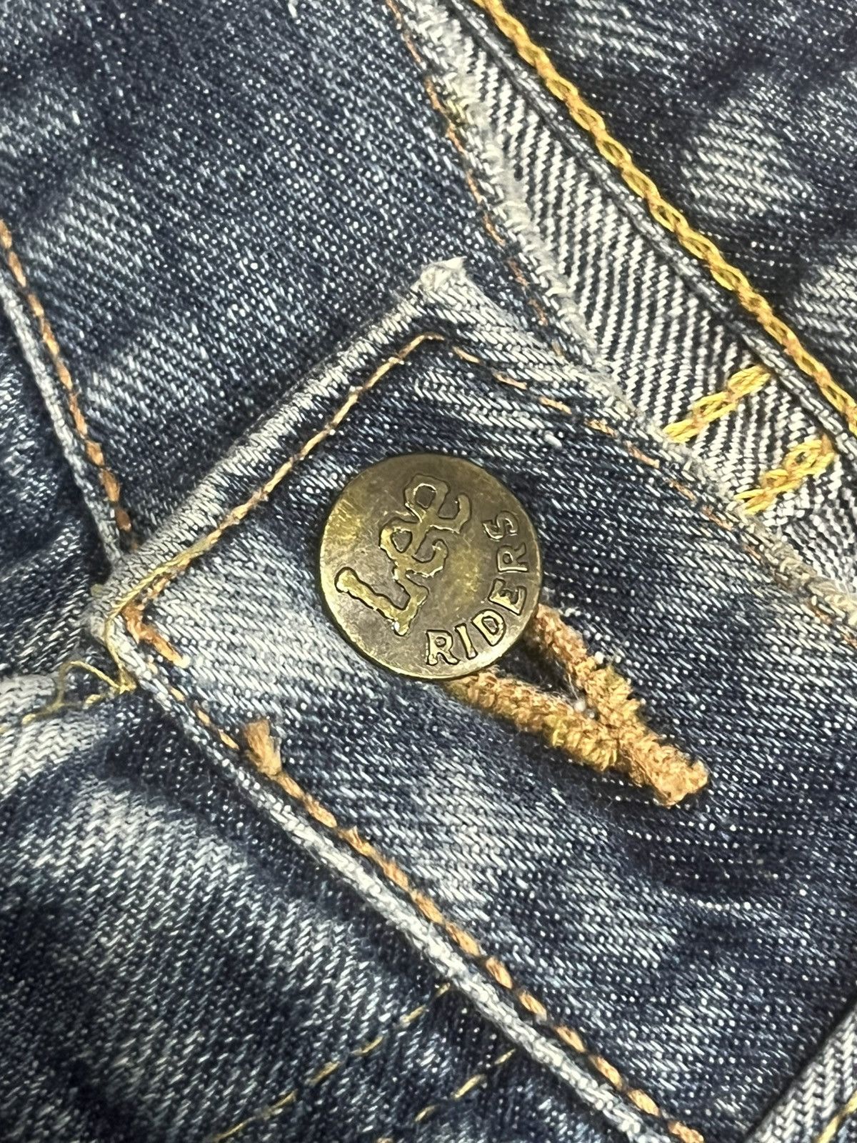 Vintage Vintage Lee Rider Union Made Sanforized Half Selvedge Jeans Size US 34 / EU 50 - 6 Thumbnail
