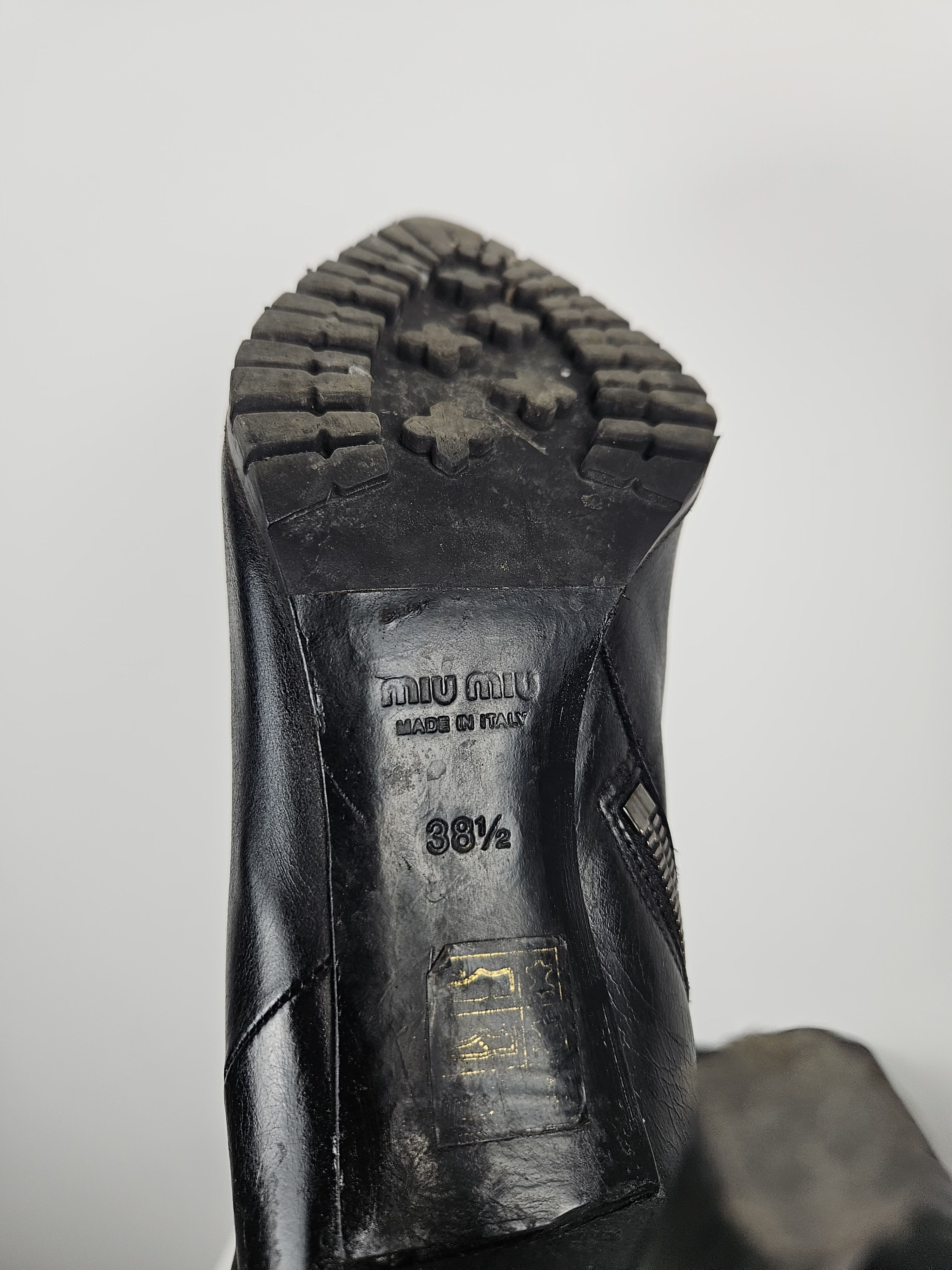 Miu Miu Miu Miu stiletto high heel ankle boots notched sole Size US 8.5 / IT 38.5 - 22 Thumbnail
