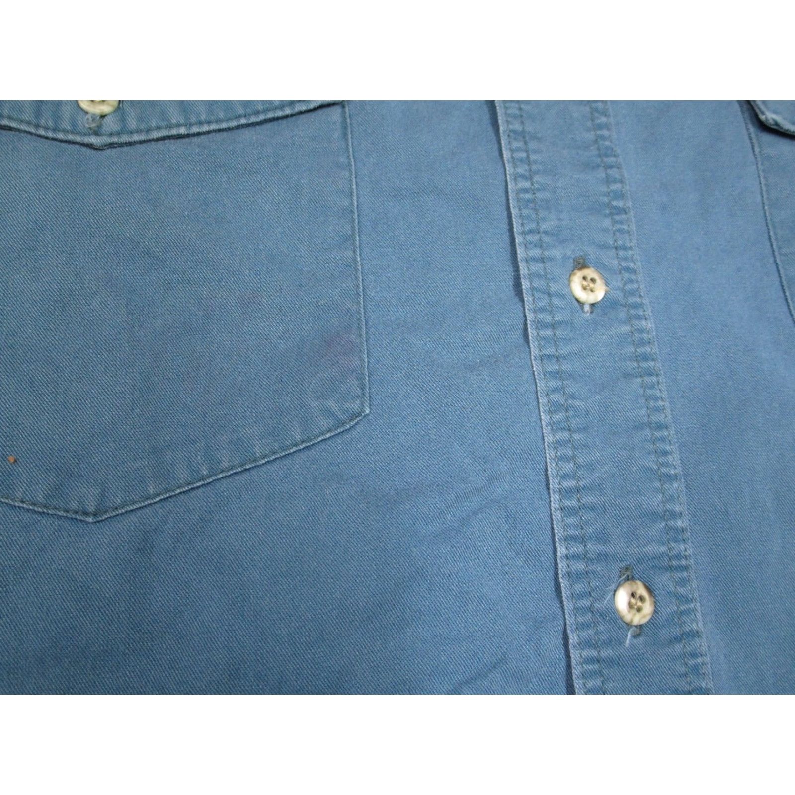 Wrangler VINTAGE Wrangler Shirt Men L Blue Twill Western Long Sleeve USA 90s Button-Up Size US L / EU 52-54 / 3 - 3 Thumbnail