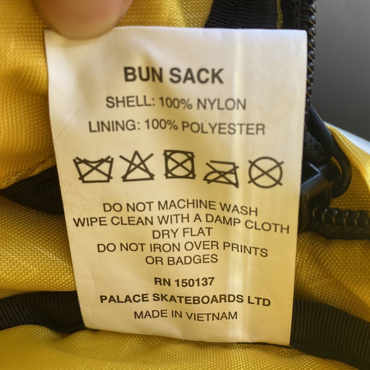 Palace Palace Bun Sack Yellow Fanny Pack Utility Bag FW18 | Grailed