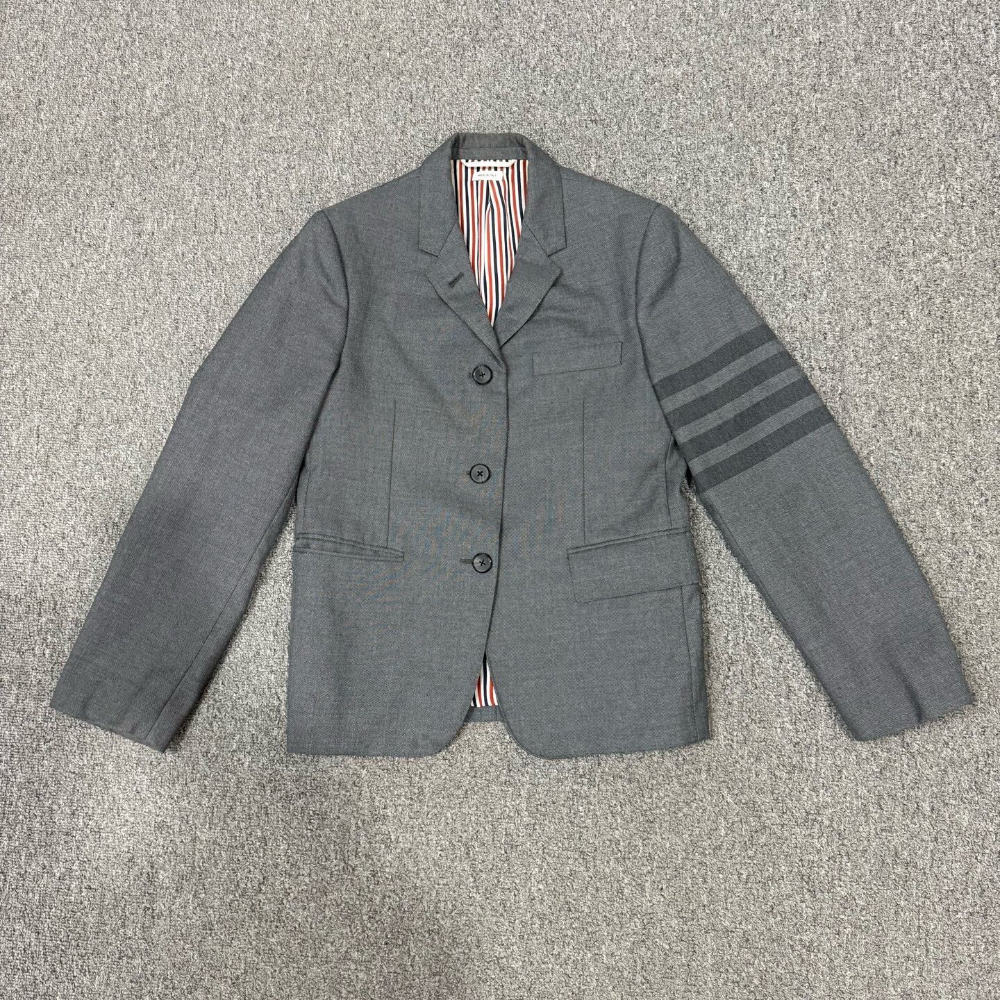 Thom Browne Thom Browne TB Four Stripe Wool Blazer Size US XS / EU 42 / 0 - 1 Thumbnail