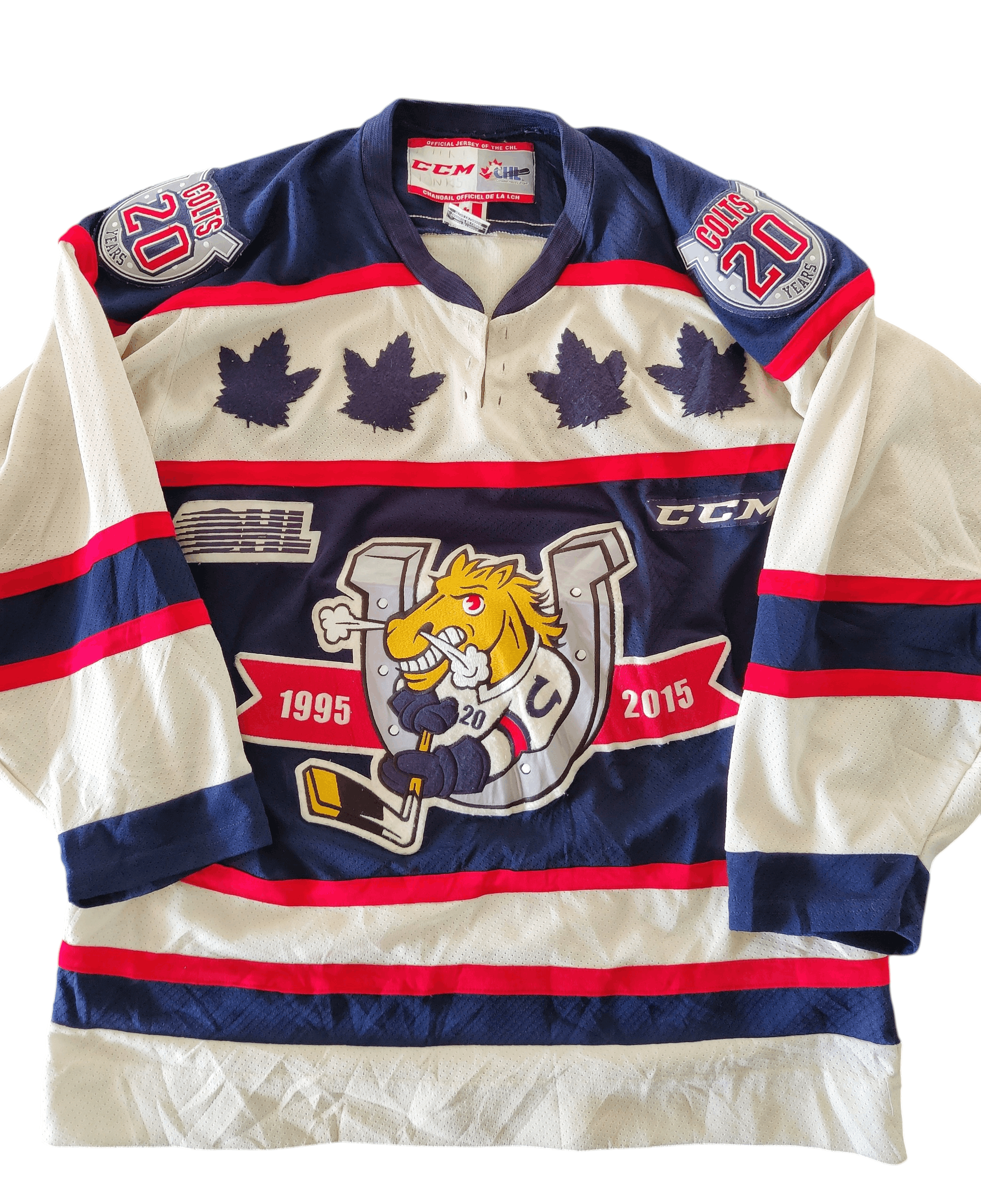 Ccm CCM Barrie Colts OHL CHL Jersey 20th Anniversary 1995 M Size US M / EU 48-50 / 2 - 1 Thumbnail