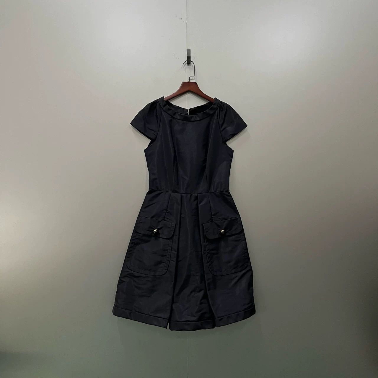 Prada Prada Black Pleated Dress Size M / US 6-8 / IT 42-44 - 1 Thumbnail