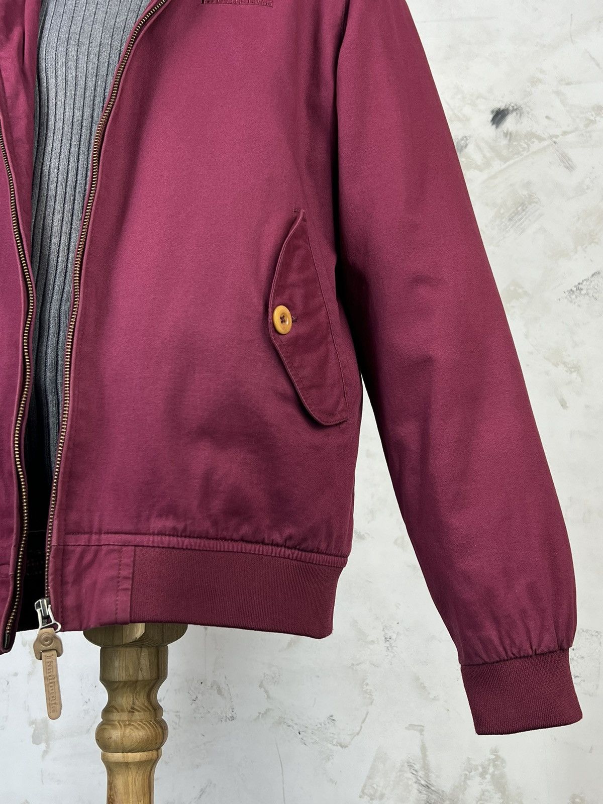 Lambretta Vintage Lambretta Burgundy Bomber Jacket Size L Size US L / EU 52-54 / 3 - 4 Thumbnail