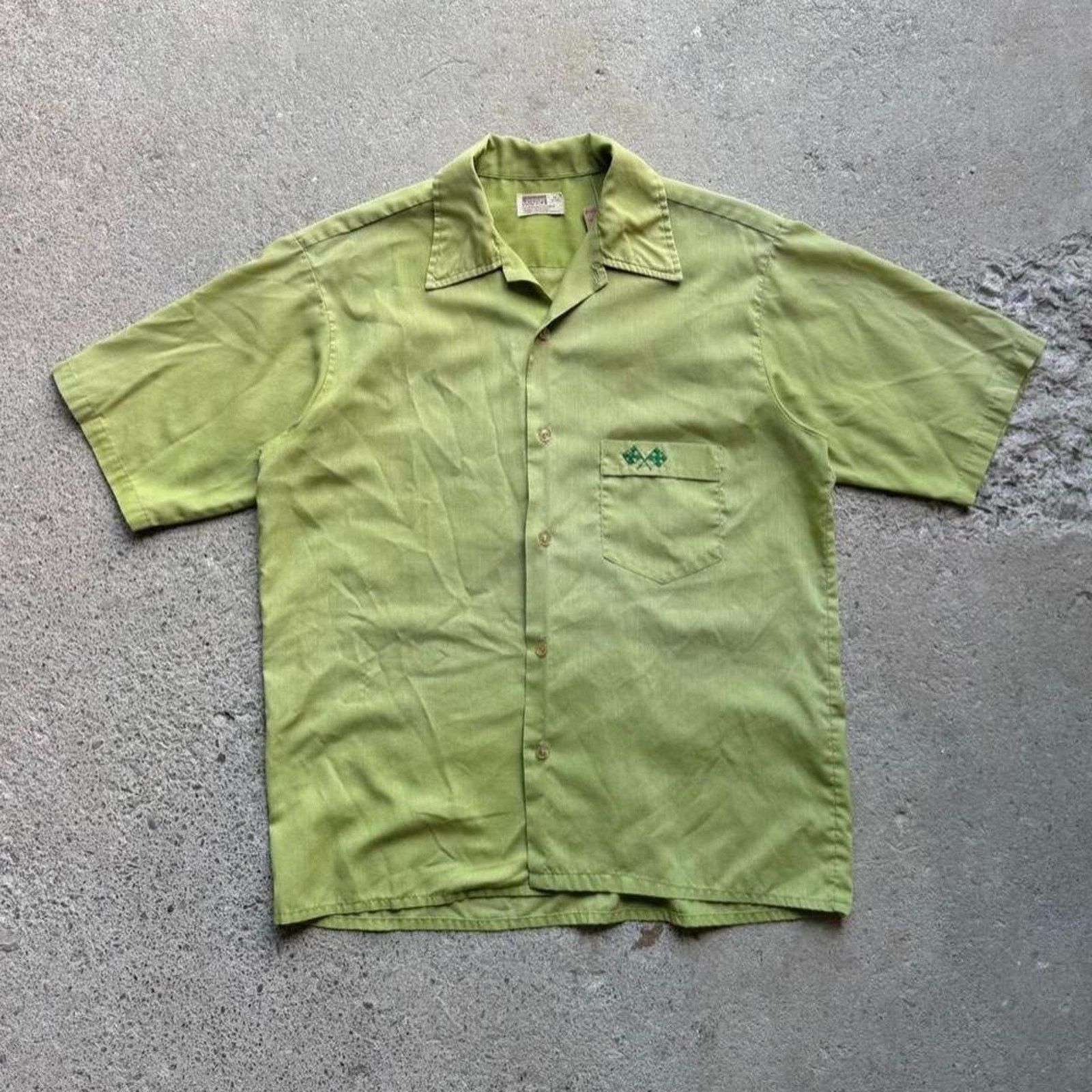 Vintage 70s Montgomery Ward SS Button Up Shirt Size US M / EU 48-50 / 2 - 2 Thumbnail