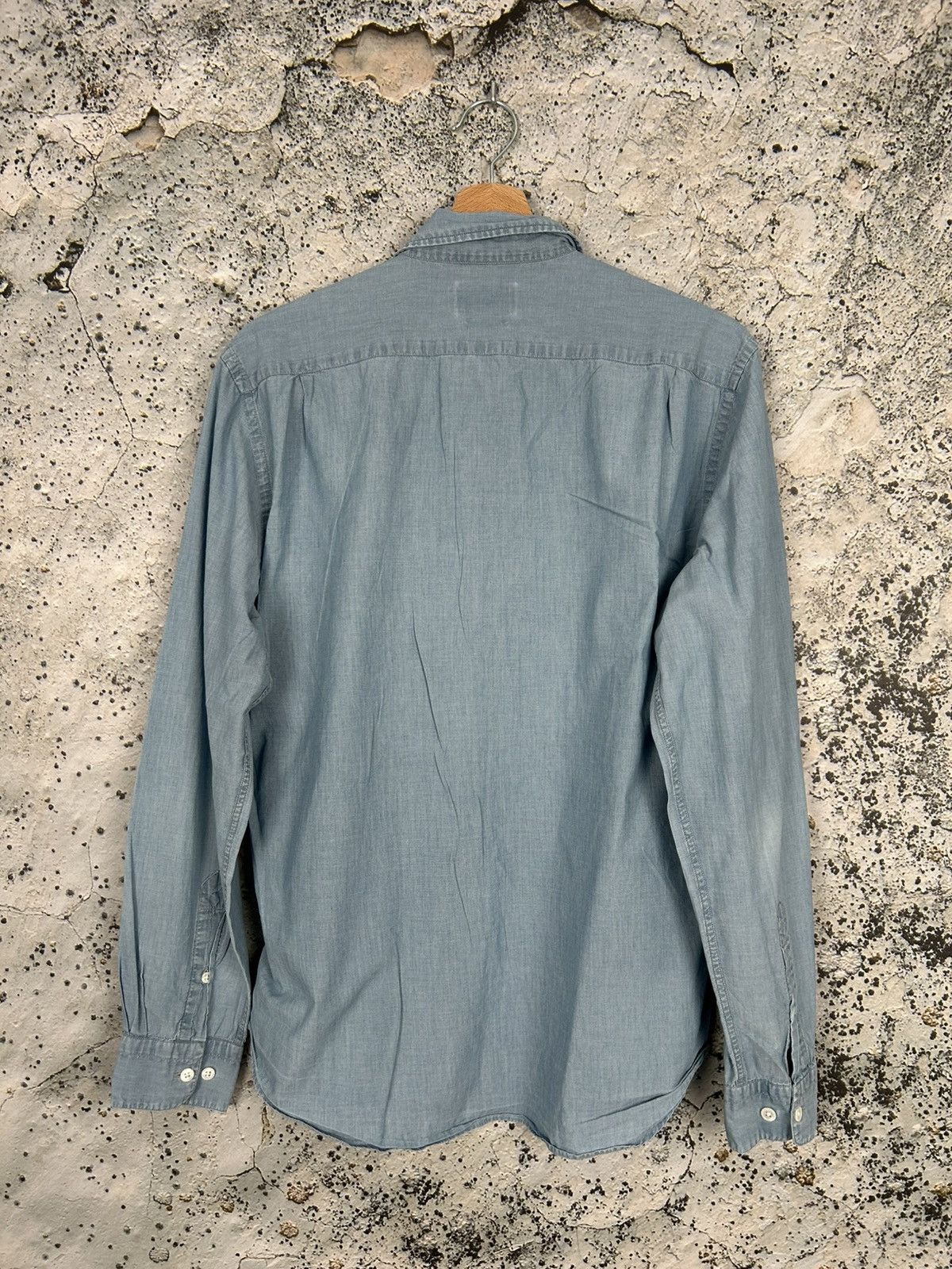 Acne Studios Acne Studios Jeffrey Den SS15 Blue Shirt Avant Garde Grunge Size US L / EU 52-54 / 3 - 5 Thumbnail