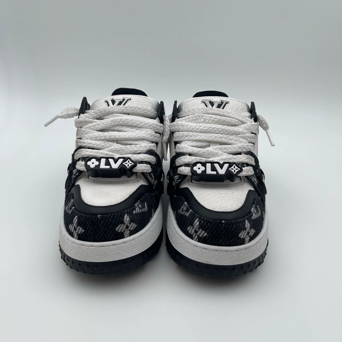 Louis Vuitton LV Denim Black & White Pantoufle 37 Size US 6.5 / IT 36.5 - 6 Thumbnail