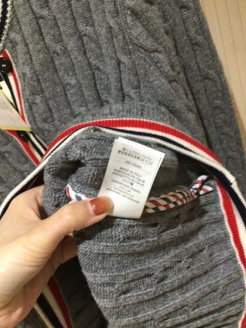 Thom Browne Thom Browne Gray Cable Knit Cardigan Size US XS / EU 42 / 0 - 6 Thumbnail