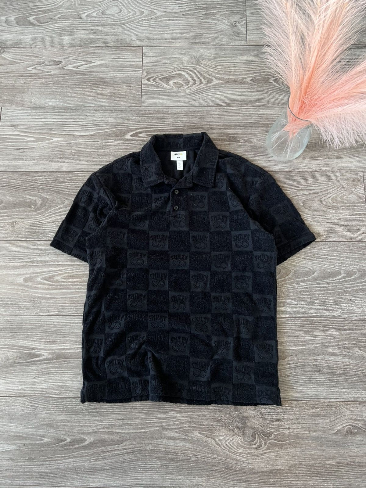 H&M × Other H&M x Smile Mens Textured Polo Shirt Tee‼️ Size US S / EU 44-46 / 1 - 10 Thumbnail