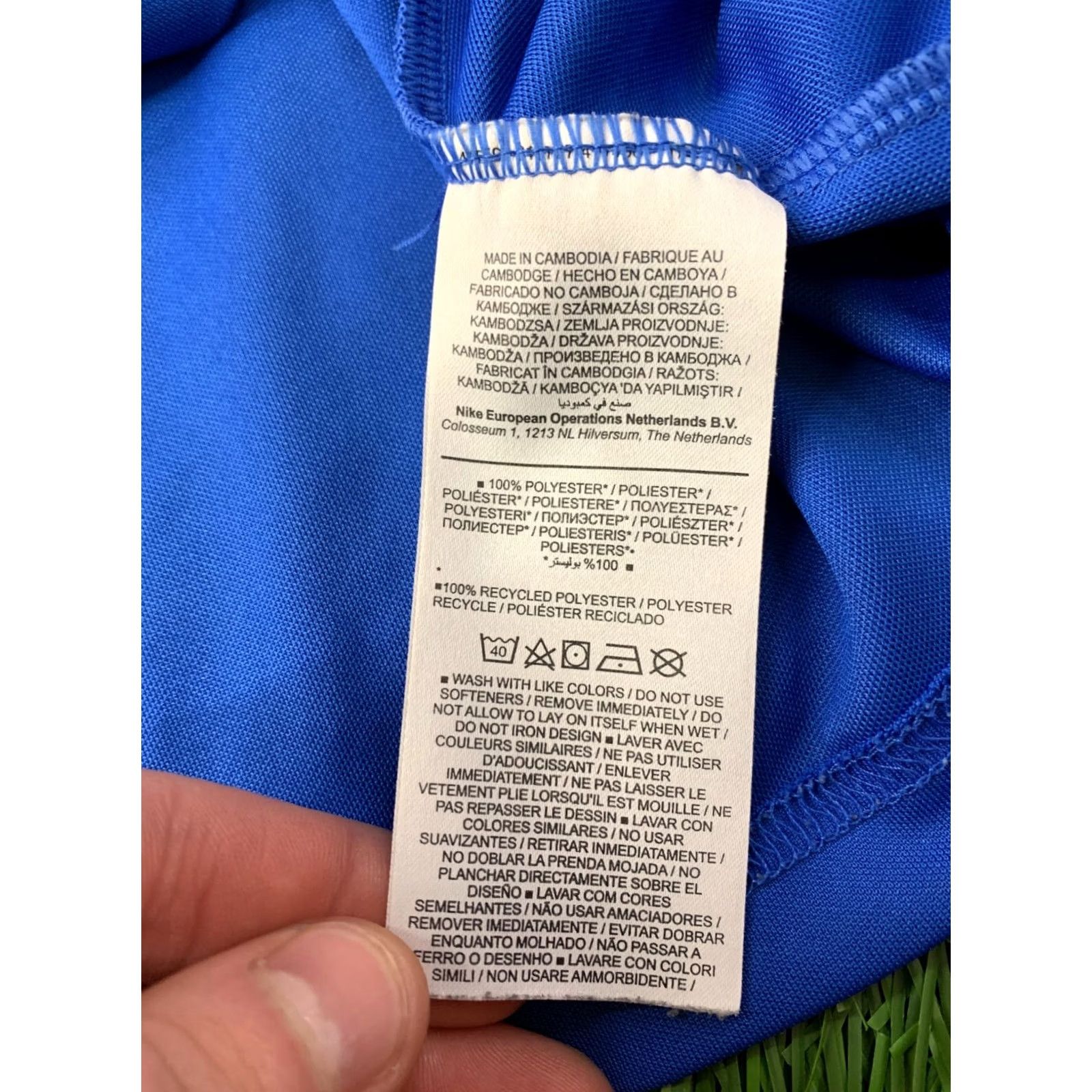 Nike Nike Dri-Fit Park Original 2020 Men Football Training Shirt Jersey Tee Size M Blue and White Shirt Mens Size US M / EU 48-50 / 2 - 5 Thumbnail