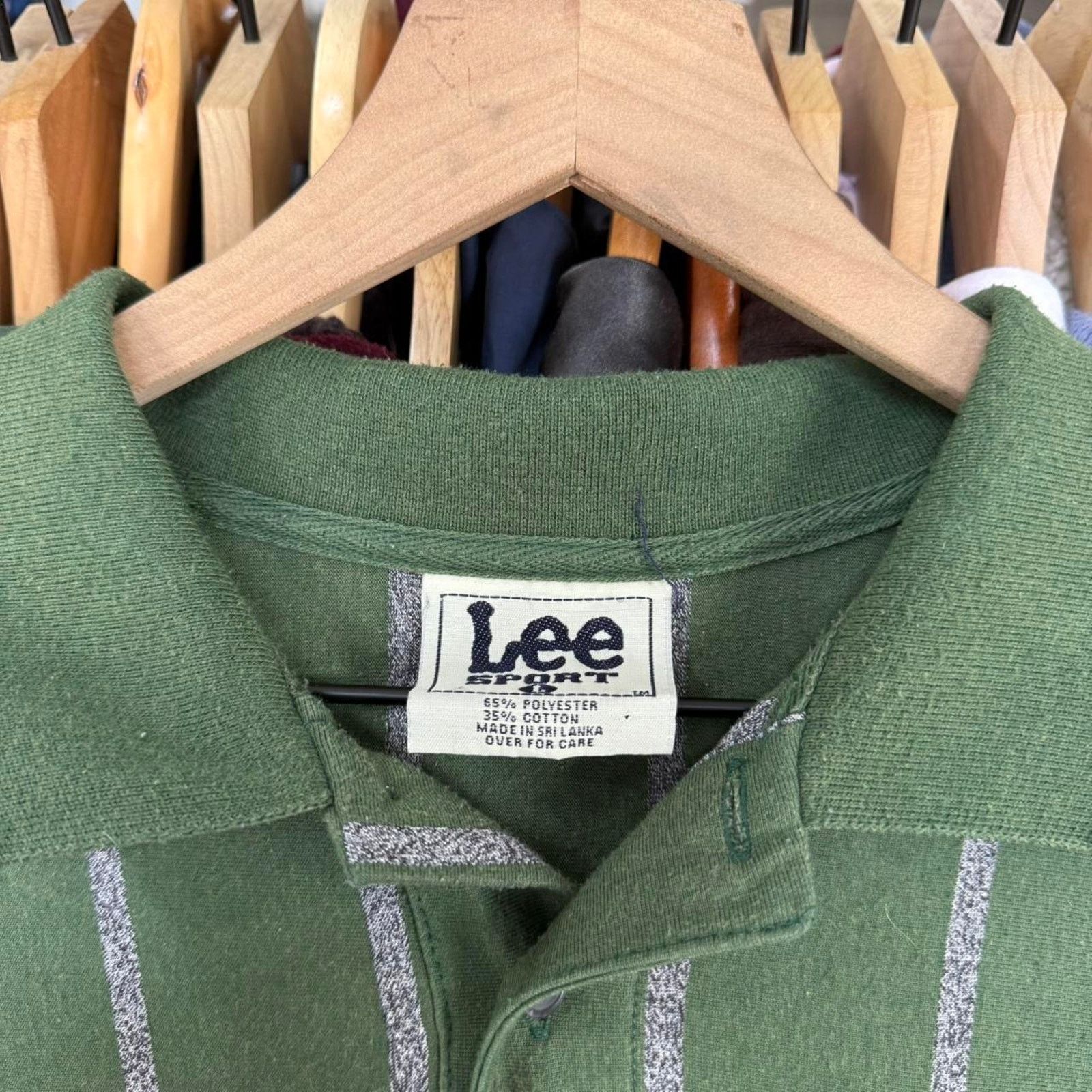 Lee Vintage 90s Green Bay Packers Striped Polo Shirt On Lee Tag Size US L / EU 52-54 / 3 - 5 Thumbnail