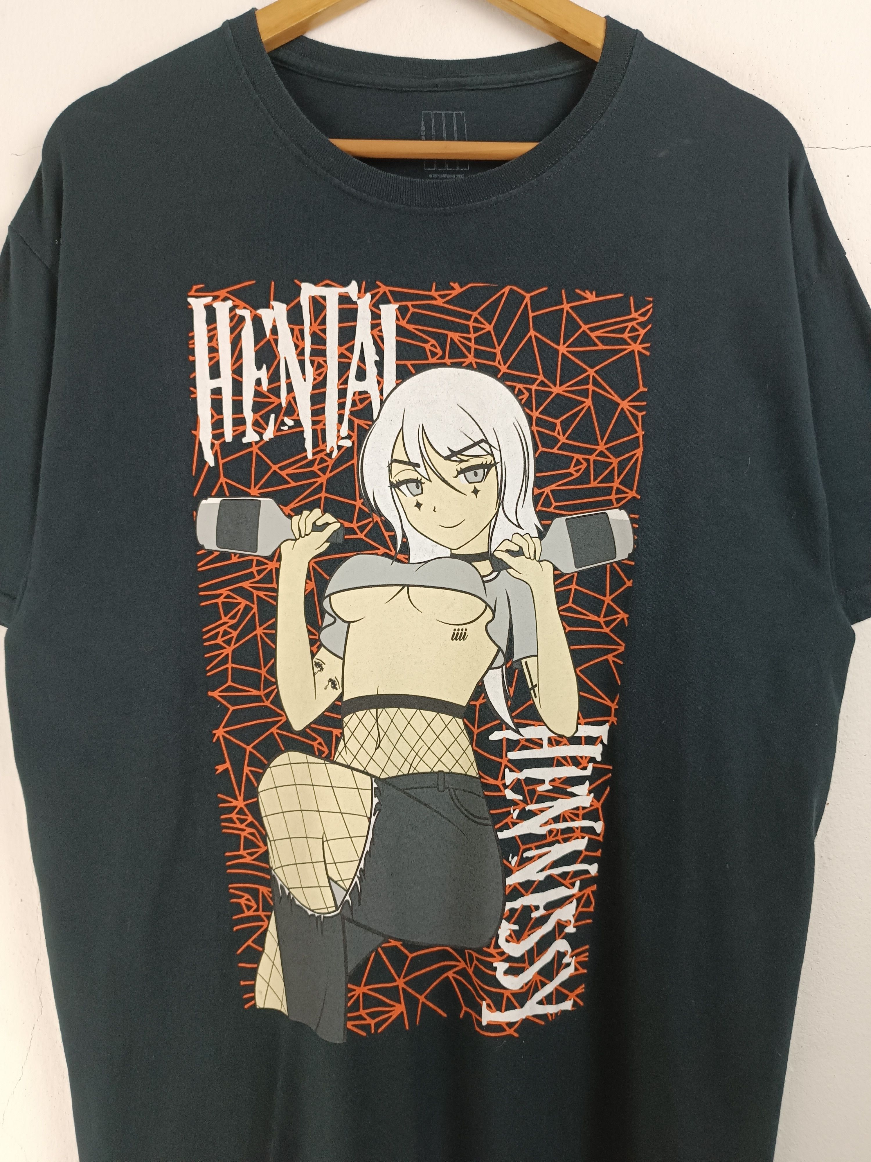 Anime VINTAGE HENTAI SEXY ANIME NARUTO ONE PIECE BLEACH TEE Size US L / EU 52-54 / 3 - 9 Thumbnail