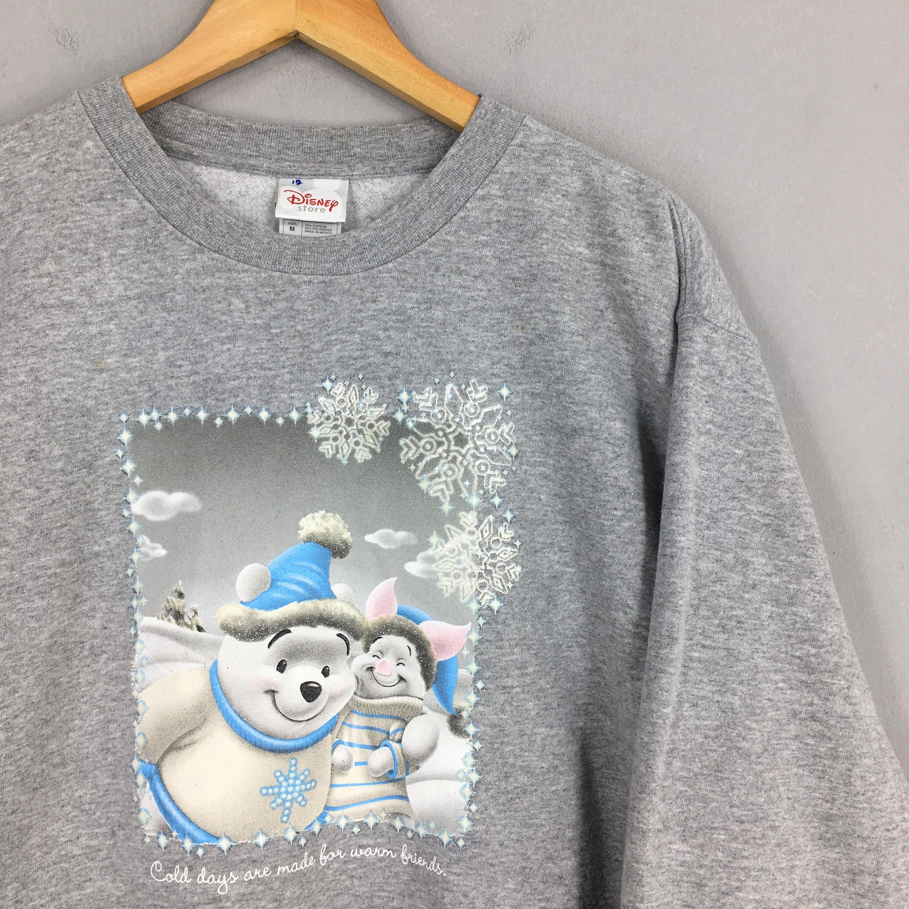 Disney Vintage Winnie The Pooh Disney Gray Sweatshirt Medium Size US M / EU 48-50 / 2 - 2 Thumbnail