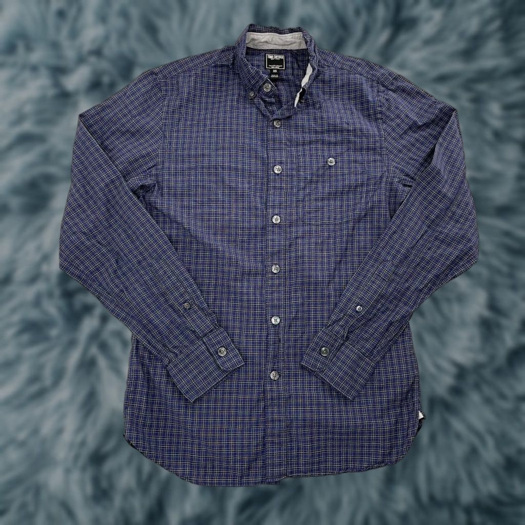 Todd Snyder VINTAGE Todd Snyder New York Plaid Button-Up Shirt Men XS Blue Long Sleeve Designer Casual Size US XS / EU 42 / 0 - 1 Thumbnail