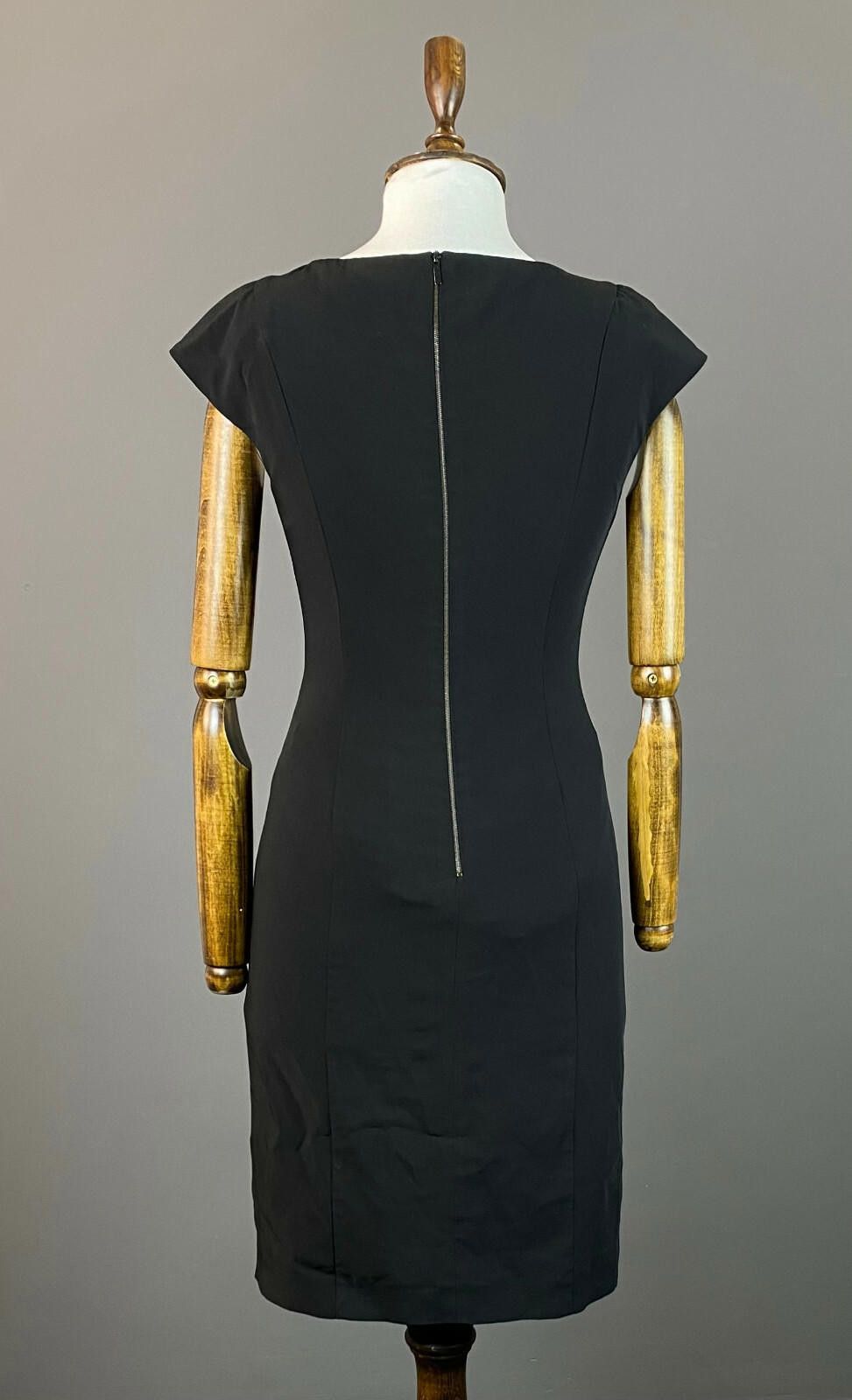 Designer Weekend Max Mara Black A-Line Knee Lenght Dress Size 6 Size M / US 6-8 / IT 42-44 - 4 Thumbnail