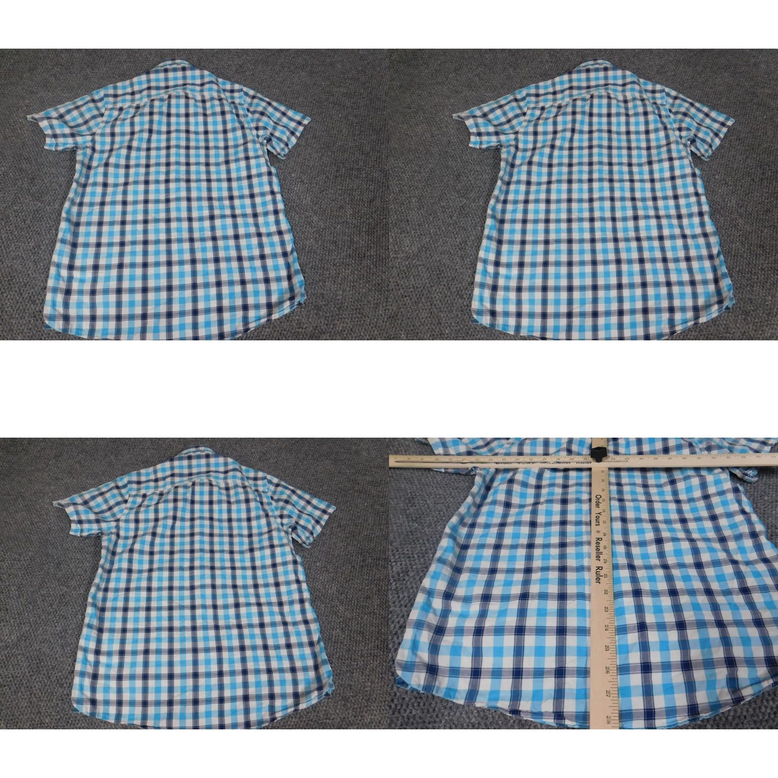 Vintage Solly Shirt Mens 39 Blue Plaid Button-Down Size US L / EU 52-54 / 3 - 8 Thumbnail