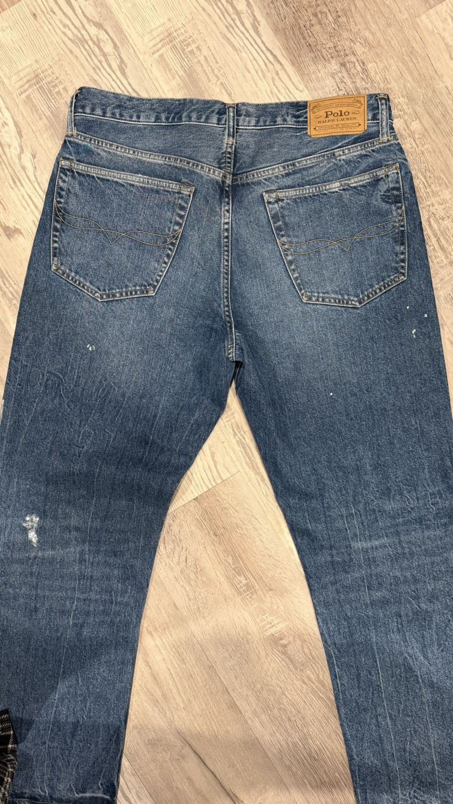Polo Ralph Lauren Vintage Polo Ralph Lauren Paint Splatter Denim Size US 32 / EU 48 - 2 Thumbnail