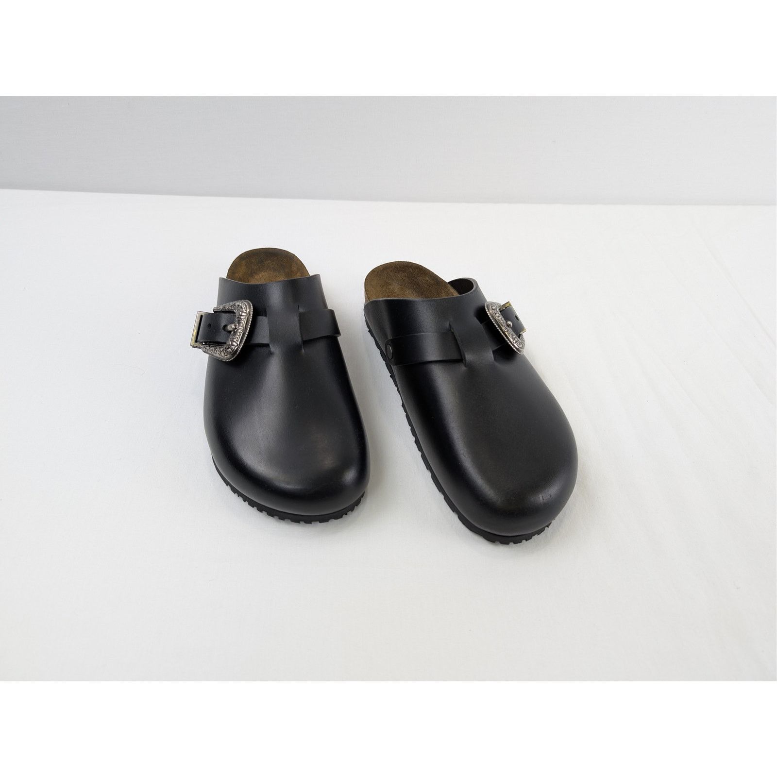 Saint Laurent Paris o1rshd1 Silver Buc San Holster Slipper Sandal in Nero Size US 8 / EU 41 - 6 Thumbnail