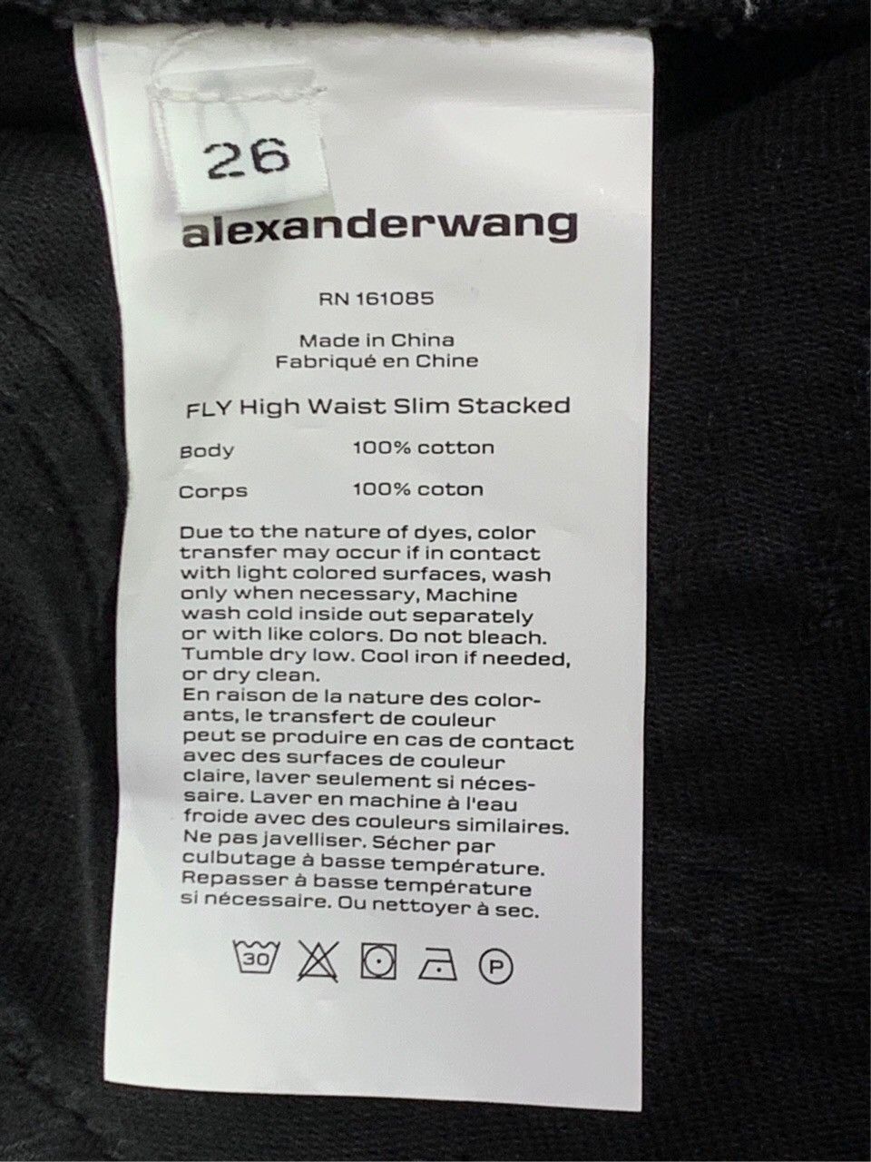 Alexander Wang Alexander Wang Jeans Black Denim Pants (Size 26) Size 26" / US 2 / IT 38 - 3 Thumbnail