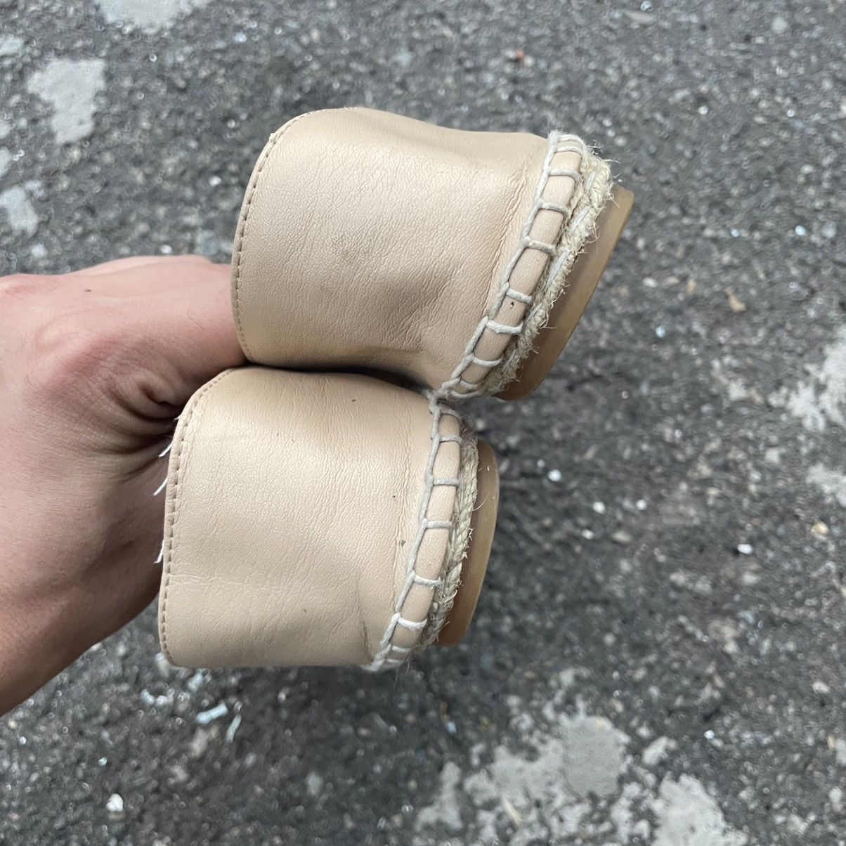 Vintage 💥GRAIL💥 Chanel Espadrilles beige Leather ballet shoes boots Size US 7 / IT 37 - 7 Thumbnail