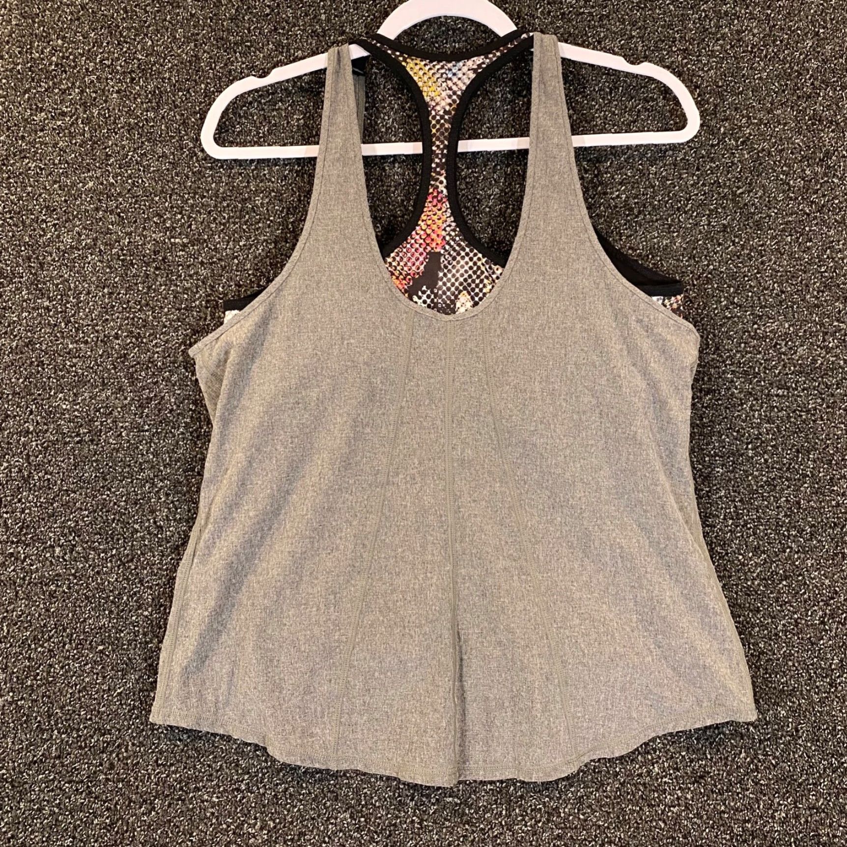 Prana Prana Tank Womens Large Gray Skin Active Racerback Stretch Pacifica Sway Medium Size ONE SIZE - 5 Thumbnail