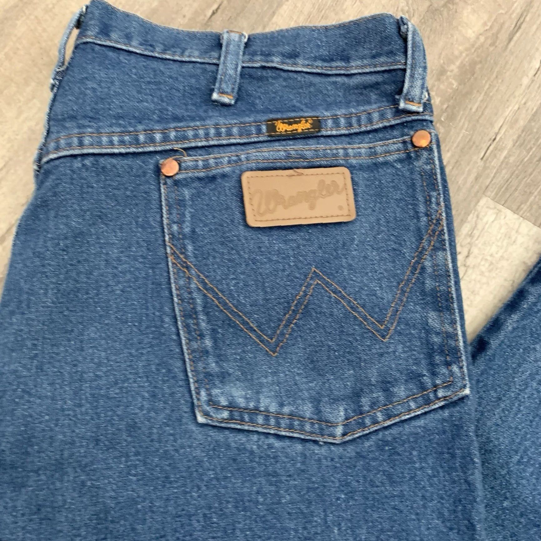 Wrangler Wrangler Jeans Mens 38x29 Blue Denim 13MWZ Straight Leg Regular Fit Cowboy Western 5-Pocket Denim Zip Button Logo Classic Vintage No N/A Size US 38 / EU 54 - 4 Thumbnail
