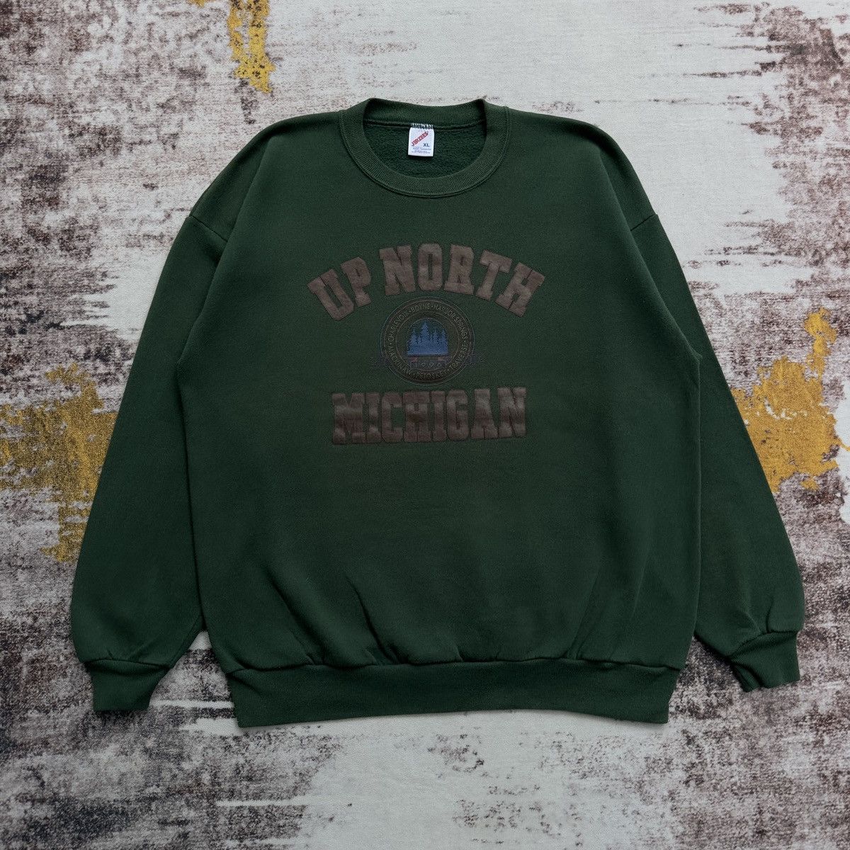 Jerzees VINTAGE 90’S MICHIGAN UNIVERSITY BIG LOGO AMERICAN COLLEGE Size US XL / EU 56 / 4 - 2 Thumbnail