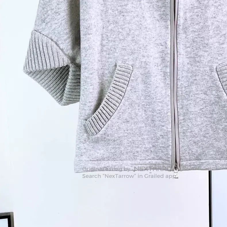 Loro Piana Loro Piana Grey knitted zip-up cashmere sweater Size S / US 4 / IT 40 - 5 Thumbnail