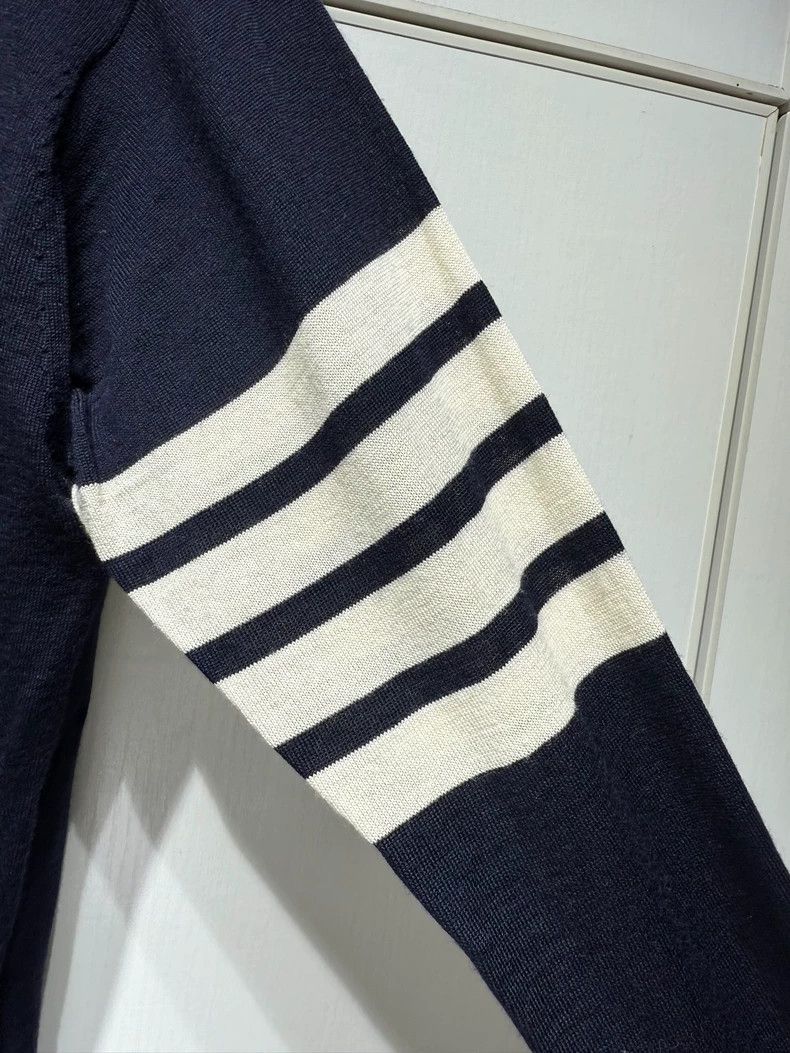 Thom Browne Thom Browne Dark blue bar wool sweater Size US XS / EU 42 / 0 - 4 Thumbnail