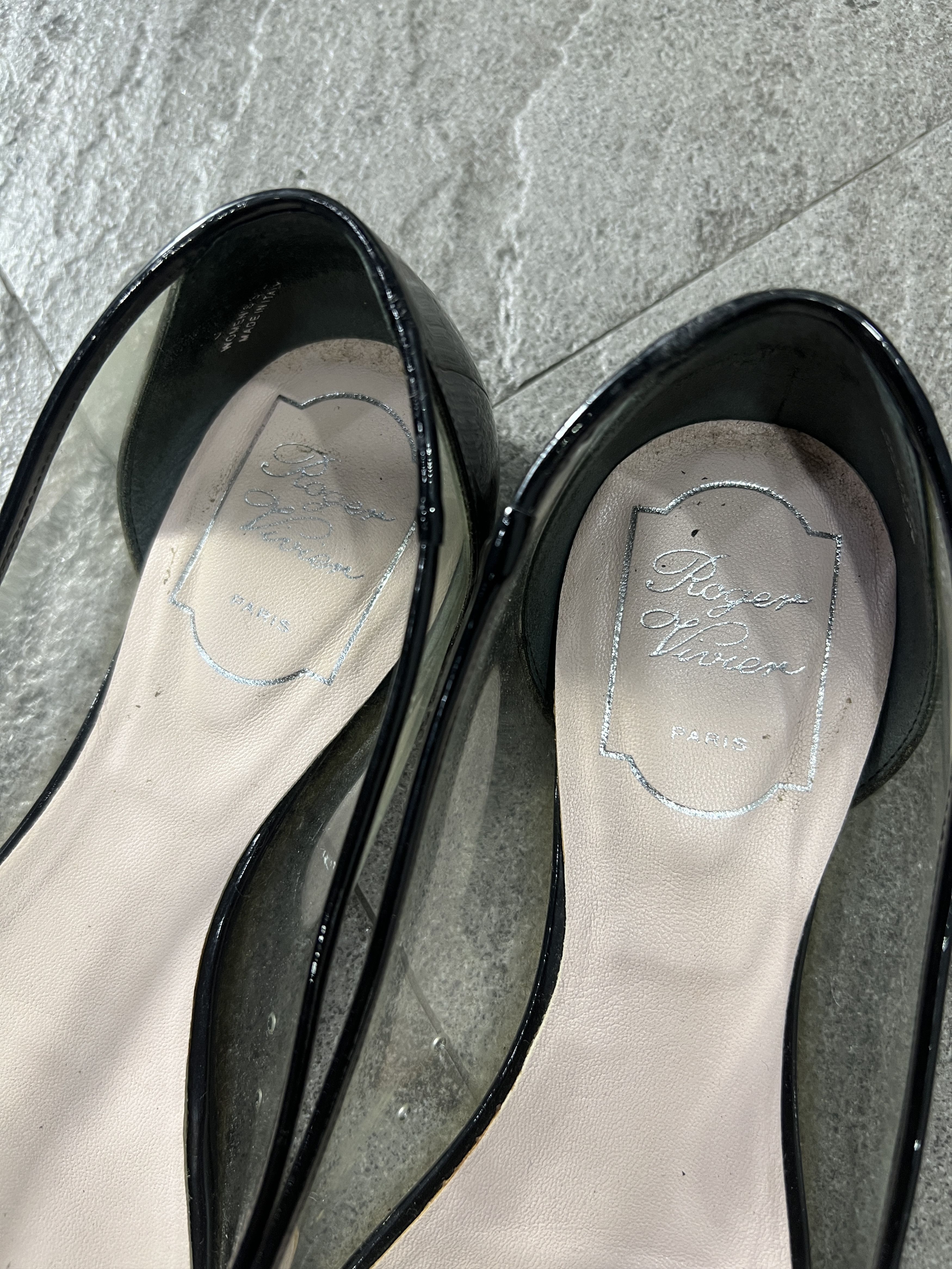 Roger Vivier Roger Vivier Clear PVC Gommette Flats Black 38 Size US 8 / IT 38 - 7 Thumbnail