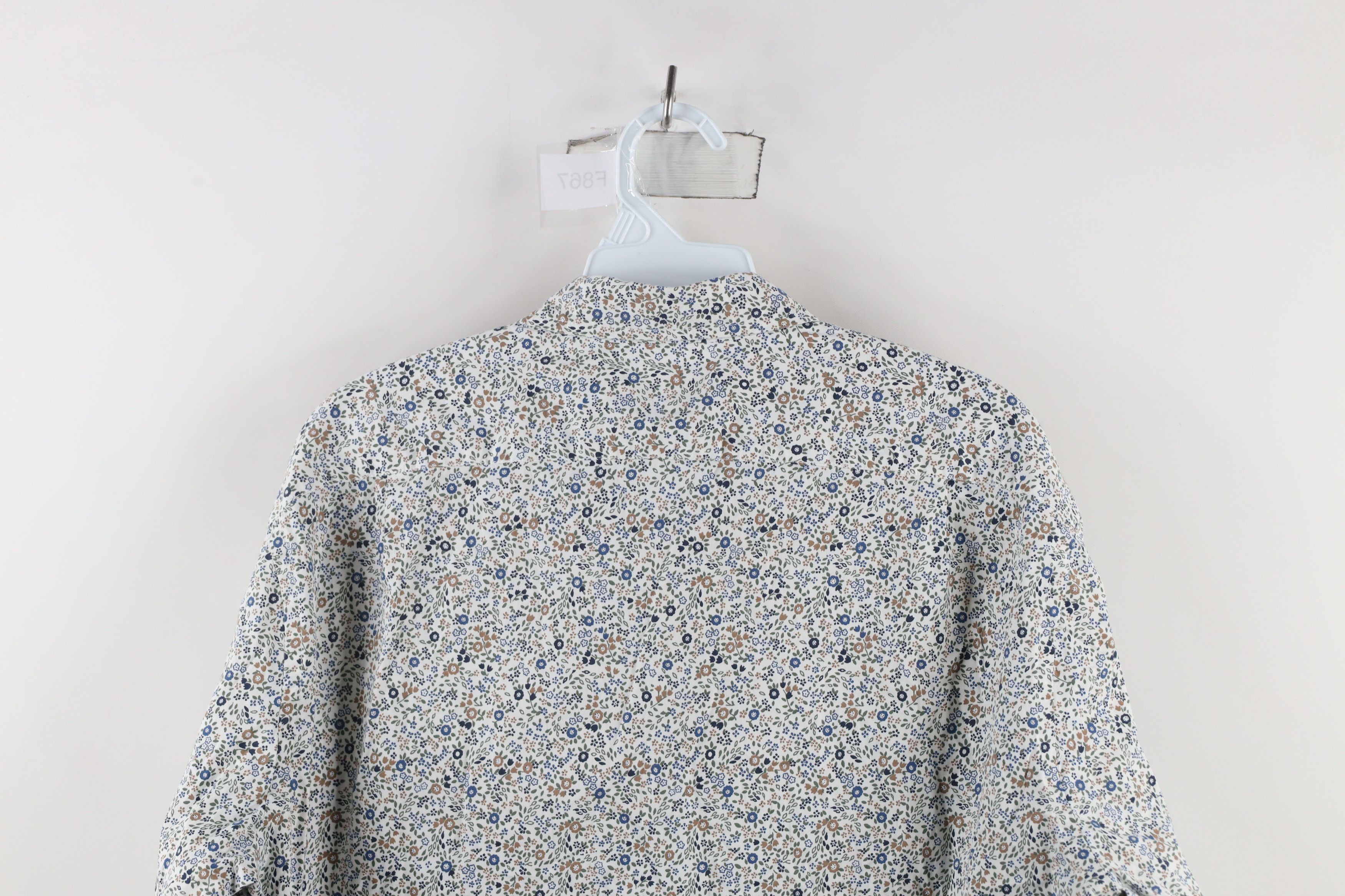 J.Crew × Vintage J Crew Flex Washed Flower Tapestry Button Down Shirt Size US L / EU 52-54 / 3 - 8 Thumbnail